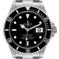 Rolex Submariner Black Dial Steel Mens Watch 16610 Box Card