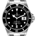 Rolex Submariner Black Dial Steel Mens Watch 16610 Box Papers