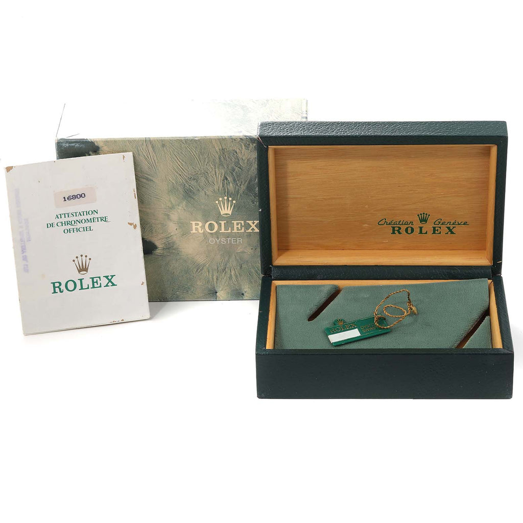 Rolex Submariner Black Dial Steel Vintage Mens Watch 168000 Box Papers
