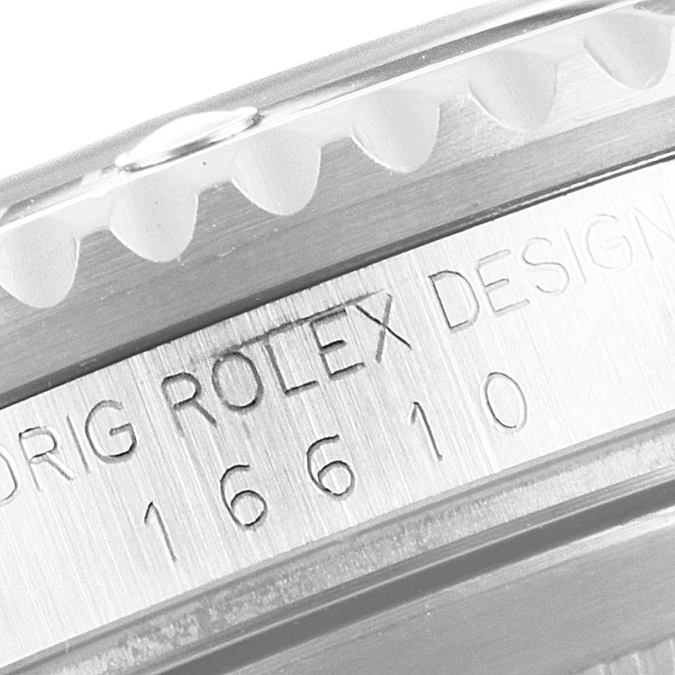 Rolex Submariner Black Frosted Dial Steel Mens Watch 16610