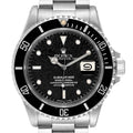 Rolex Submariner Black Frosted Dial Steel Mens Watch 16610