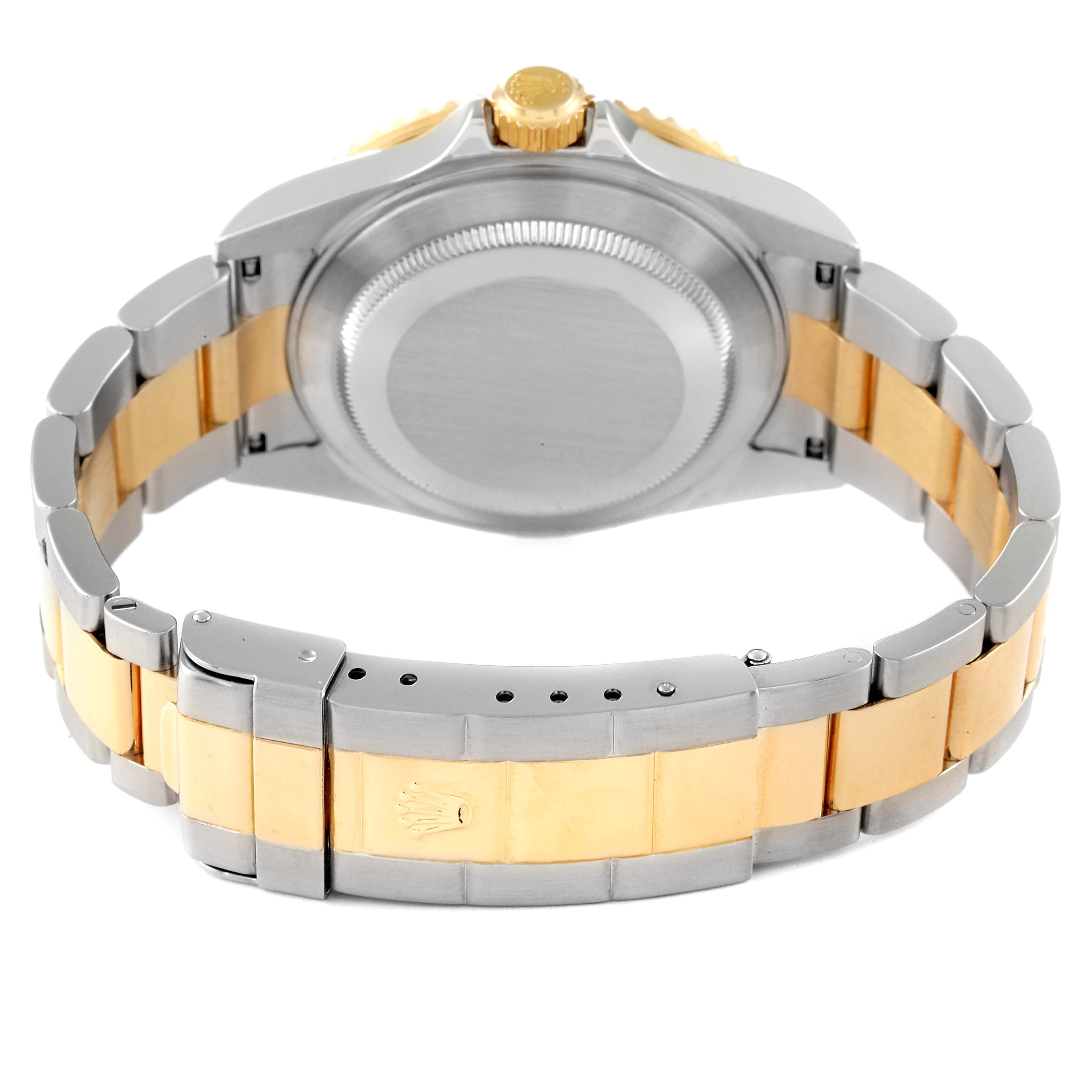 Rolex Submariner Blue Dial Steel Yellow Gold Mens Watch 16613 Box Papers + 1 extra link
