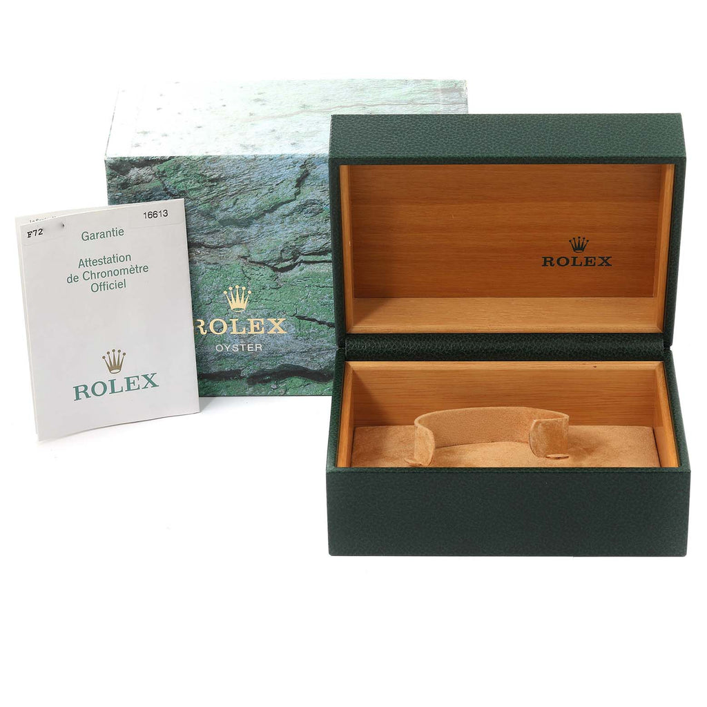 Rolex Submariner Blue Dial Steel Yellow Gold Mens Watch 16613 Box Papers + 1 extra link