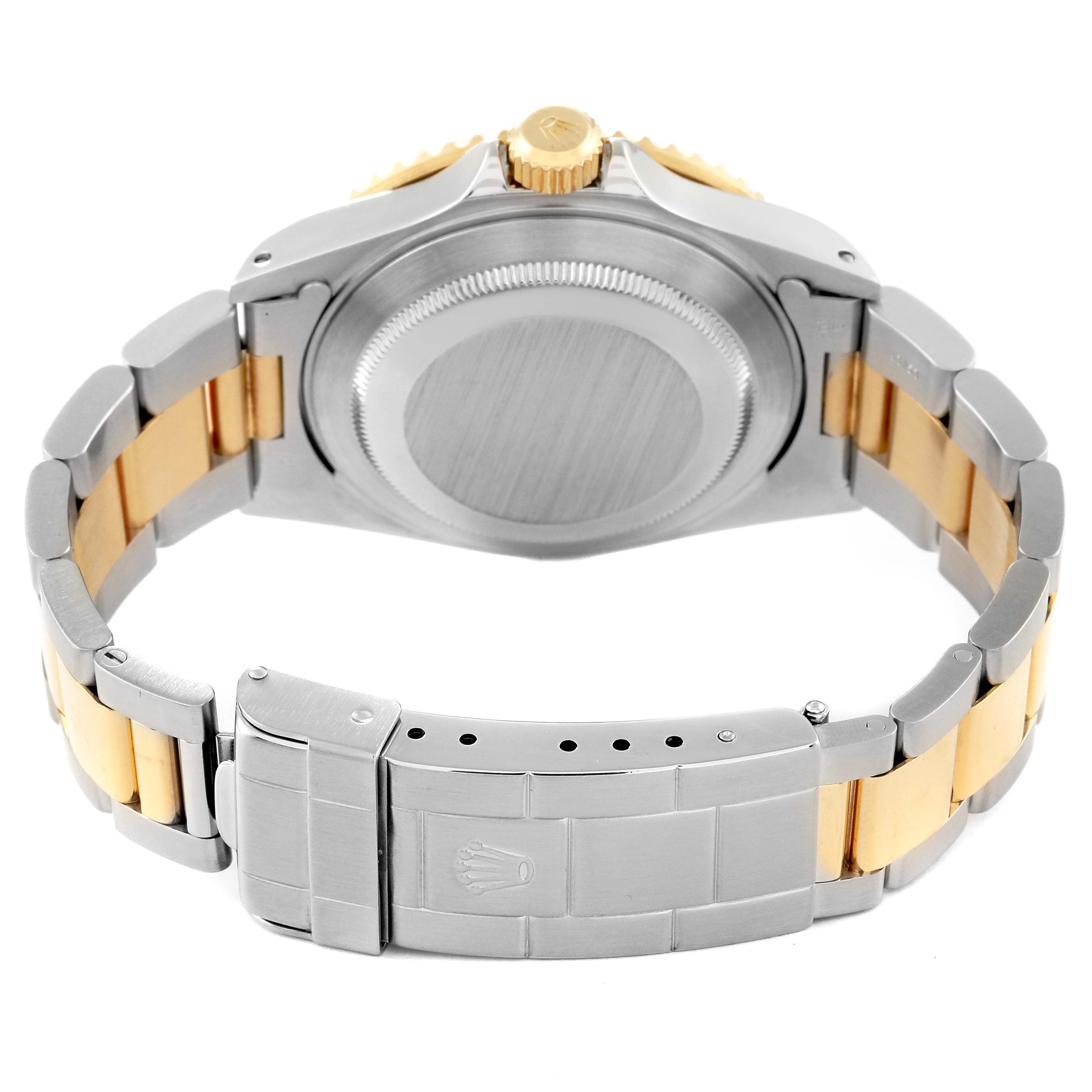 Rolex Submariner Blue Dial Steel Yellow Gold Mens Watch 16613 Box Papers + 2 extra links