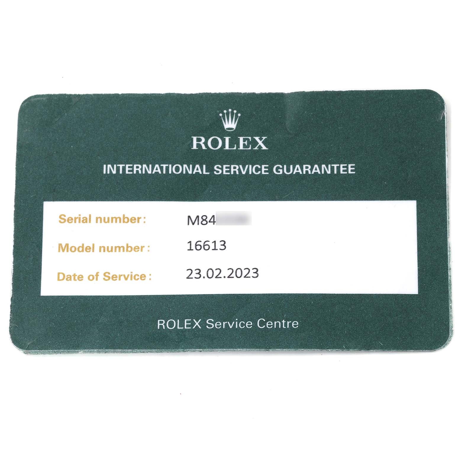 Rolex Submariner Blue Dial Steel Yellow Gold Mens Watch 16613 Box Service Card