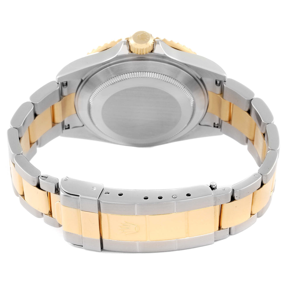 Rolex Submariner Blue Dial Steel Yellow Gold Mens Watch 16613 Box Service Card