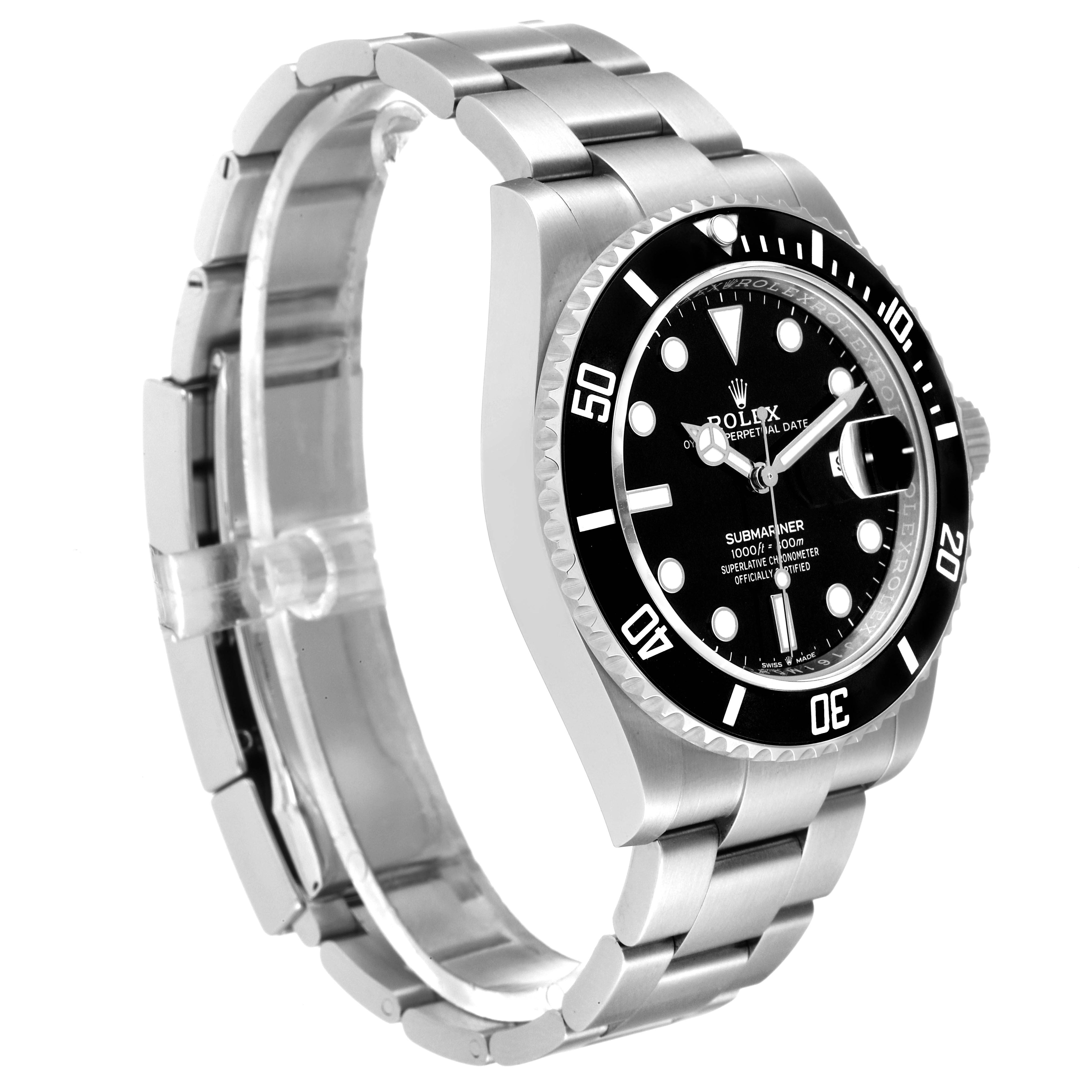 Rolex Submariner 41 Cerachrom Bezel Steel Mens Watch 126610 Box Card