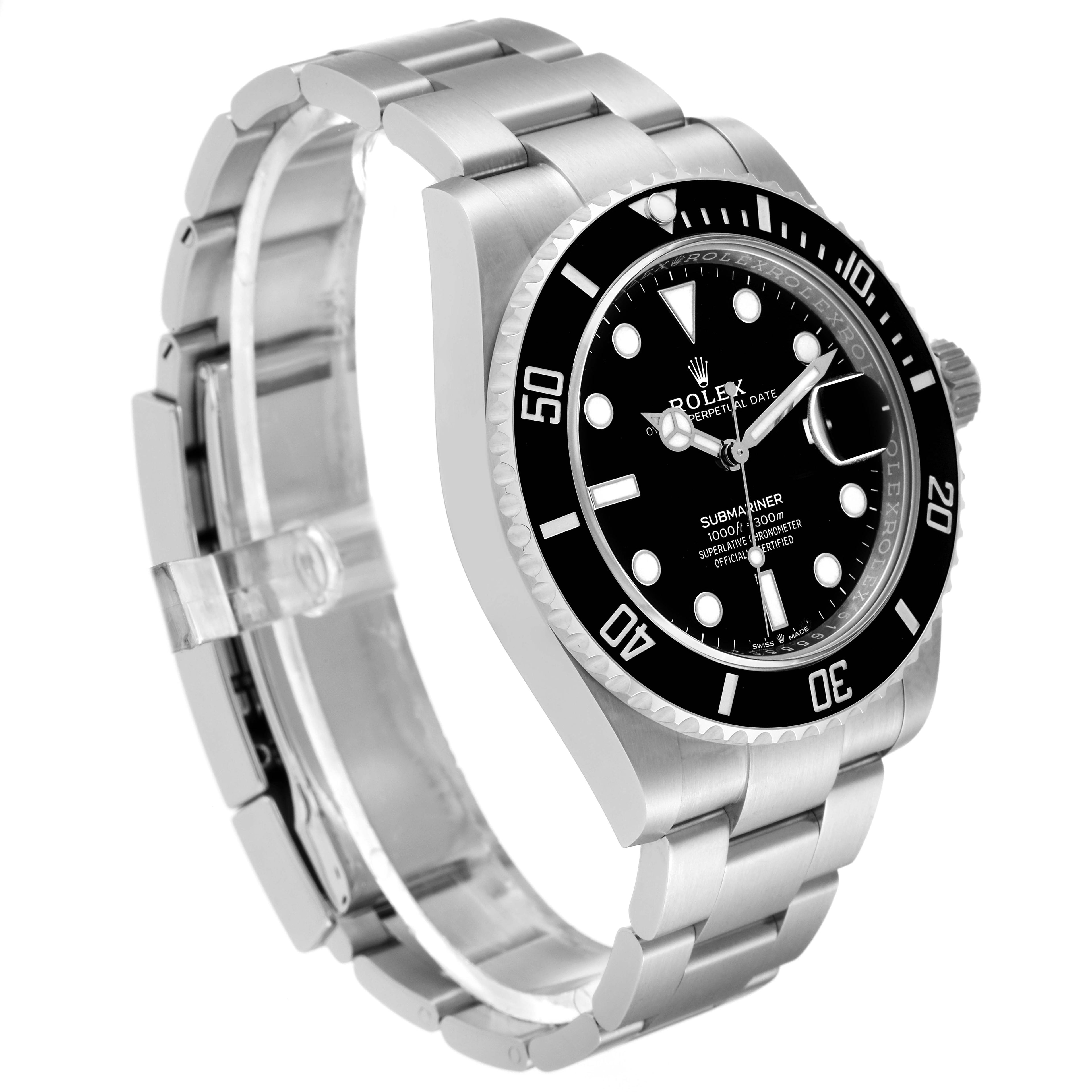 Rolex Submariner Cerachrom Bezel Oystersteel Mens Watch 126610 Box Card