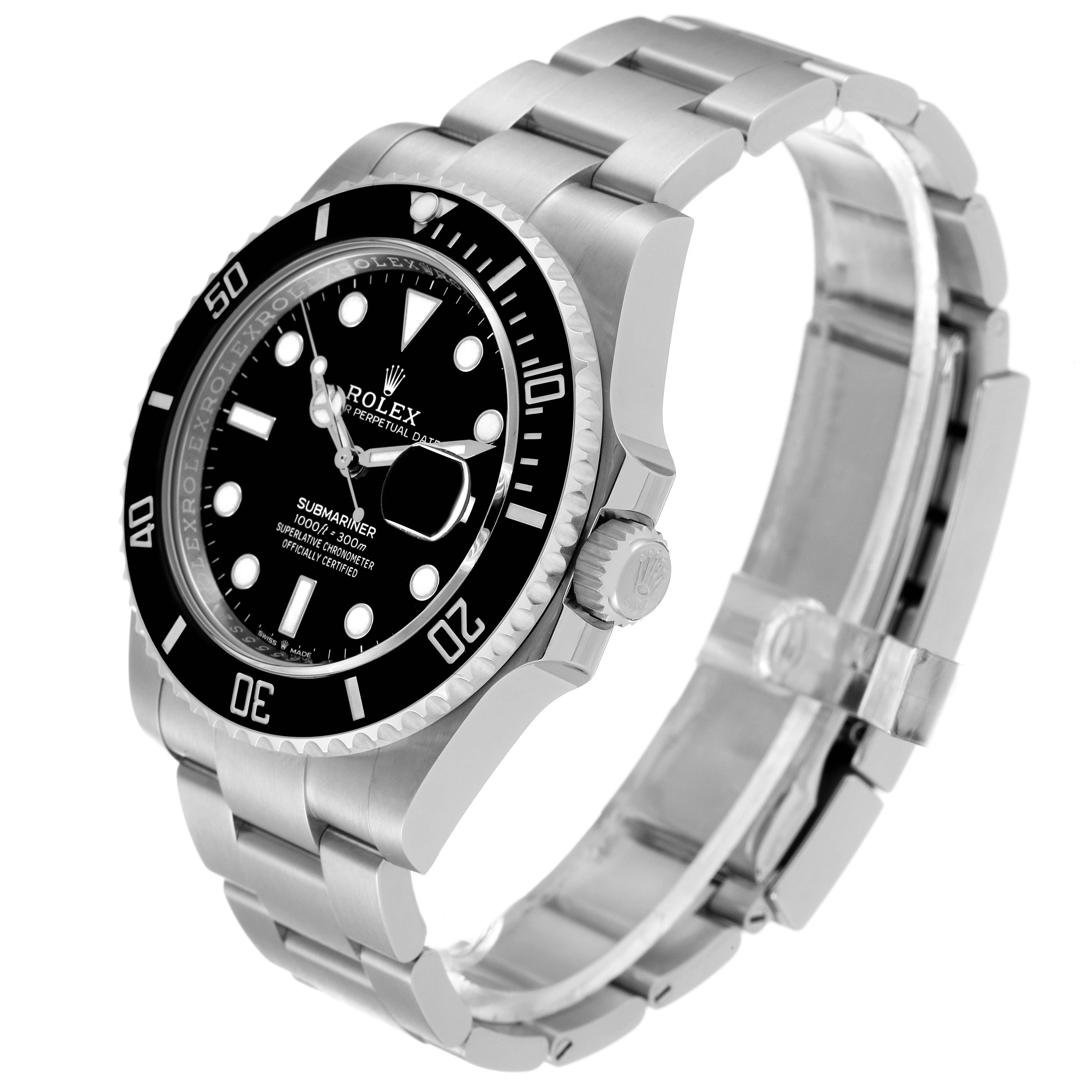 Rolex Submariner Cerachrom Bezel Oystersteel Mens Watch 126610 Box Card