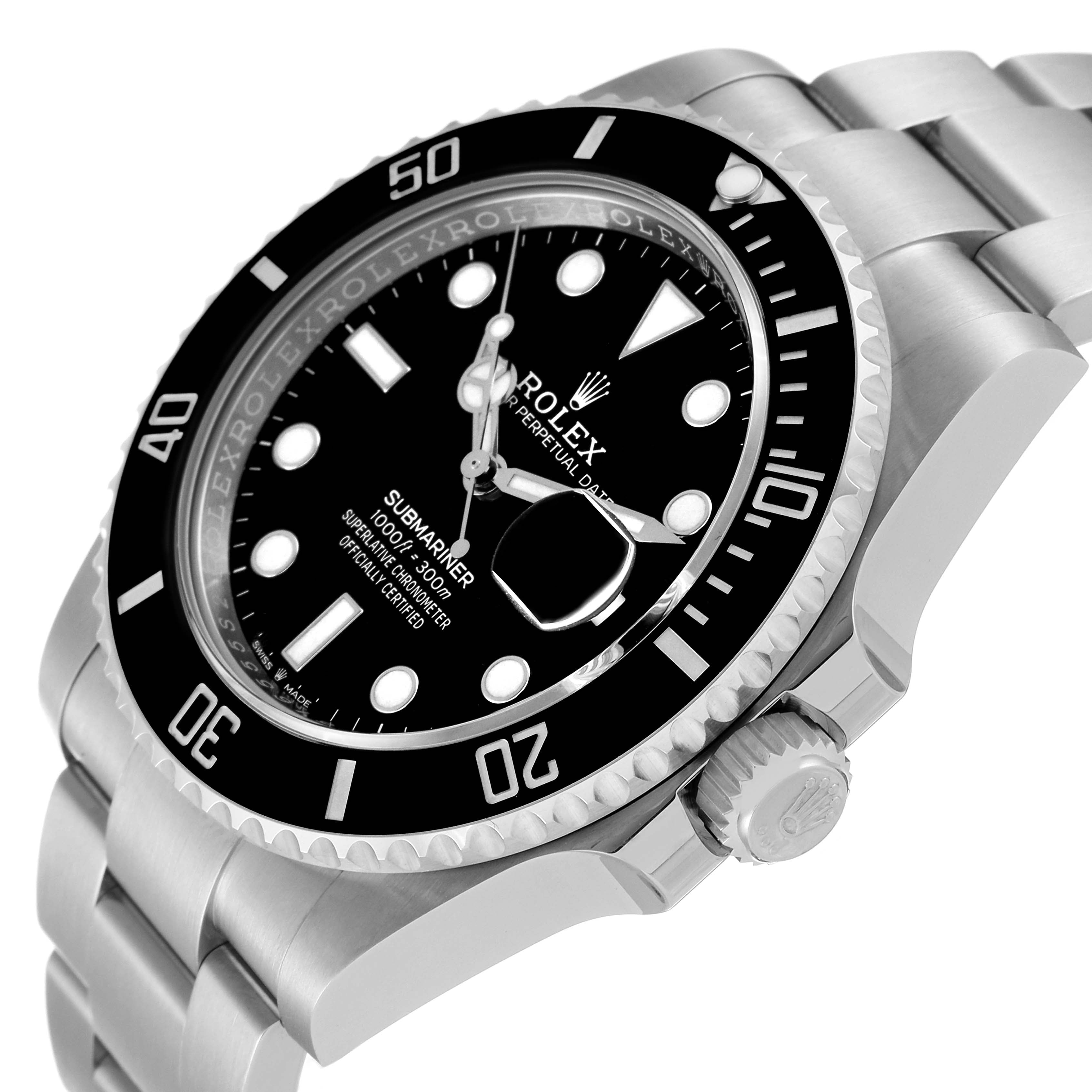 Rolex Submariner Cerachrom Bezel Oystersteel Mens Watch 126610 Box Card