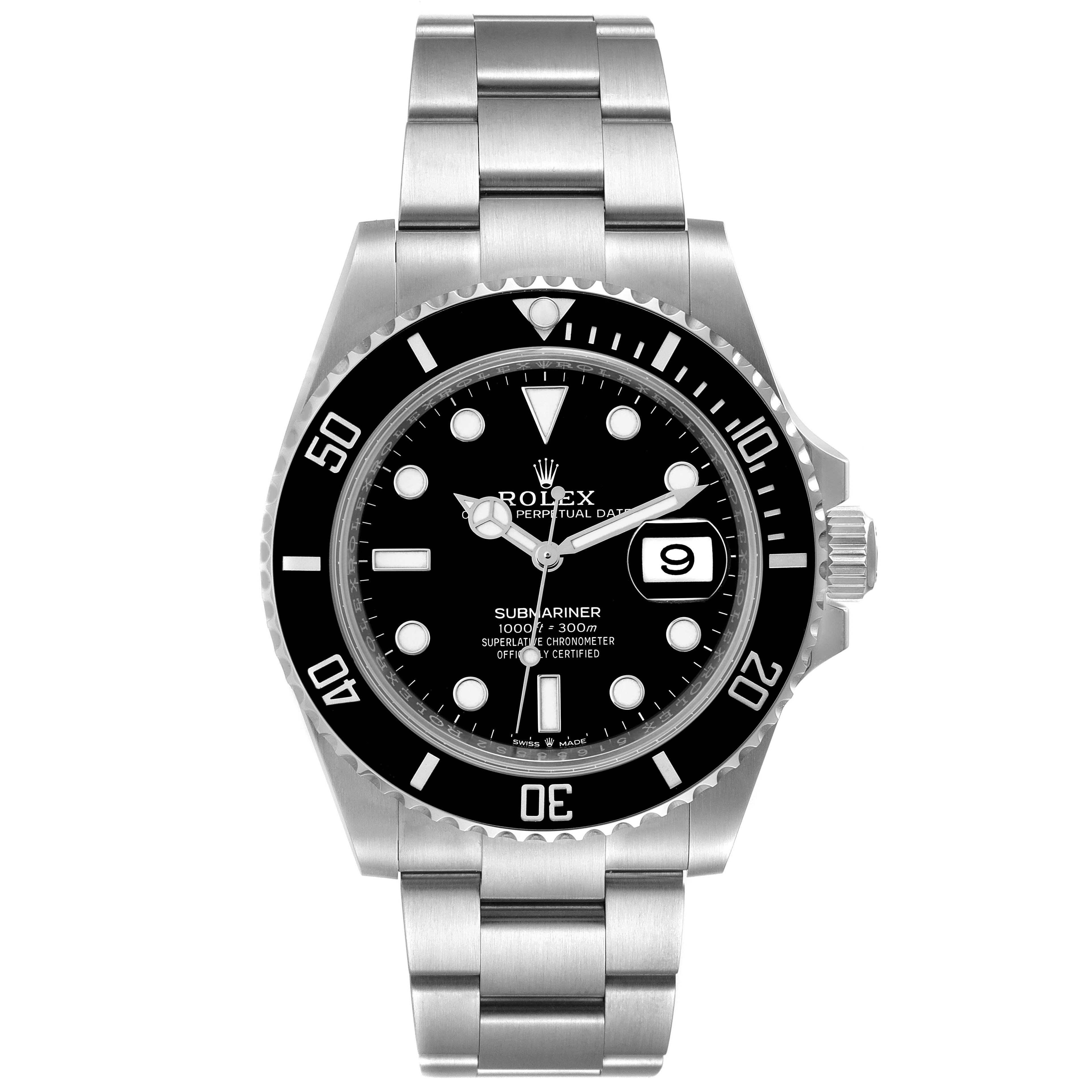 Rolex Submariner Cerachrom Bezel Oystersteel Mens Watch 126610 Box Card