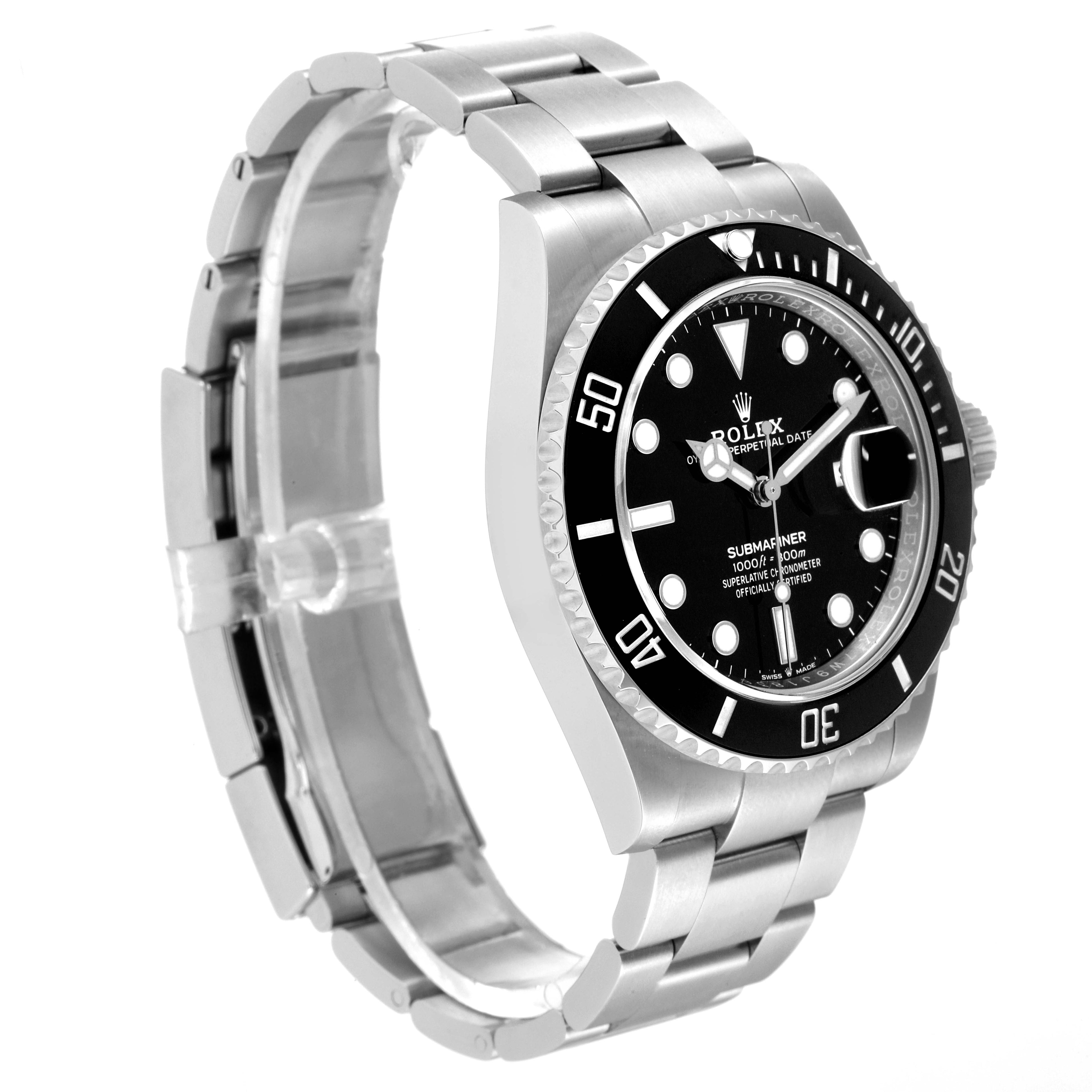 Rolex Submariner Cerachrom Bezel Black Dial Steel Mens Watch 126610 Box Card