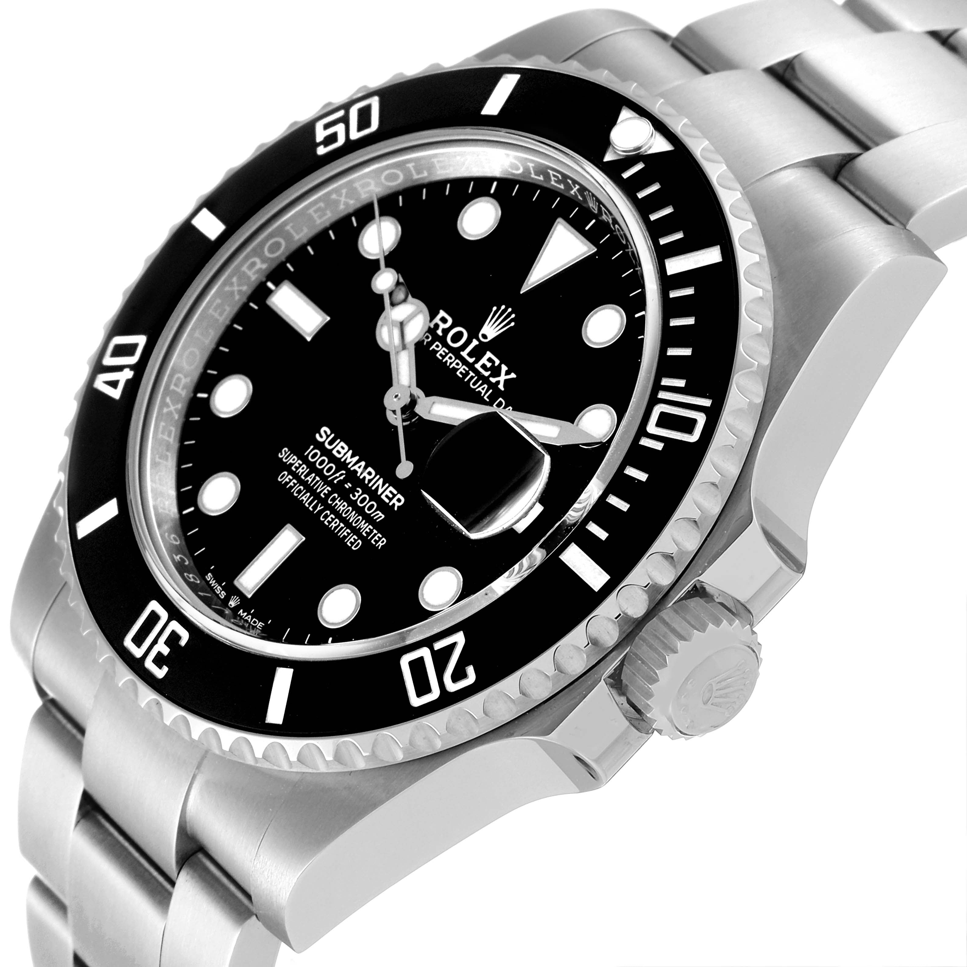 Rolex Submariner Cerachrom Bezel Black Dial Steel Mens Watch 126610 Box Card