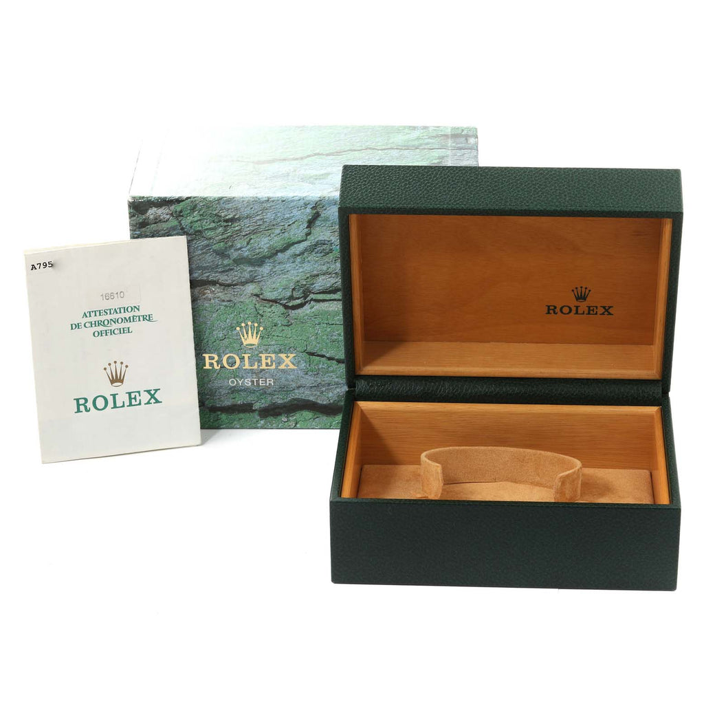 Rolex Submariner Date Black Dial Steel Mens Watch 16610 Unworn NOS