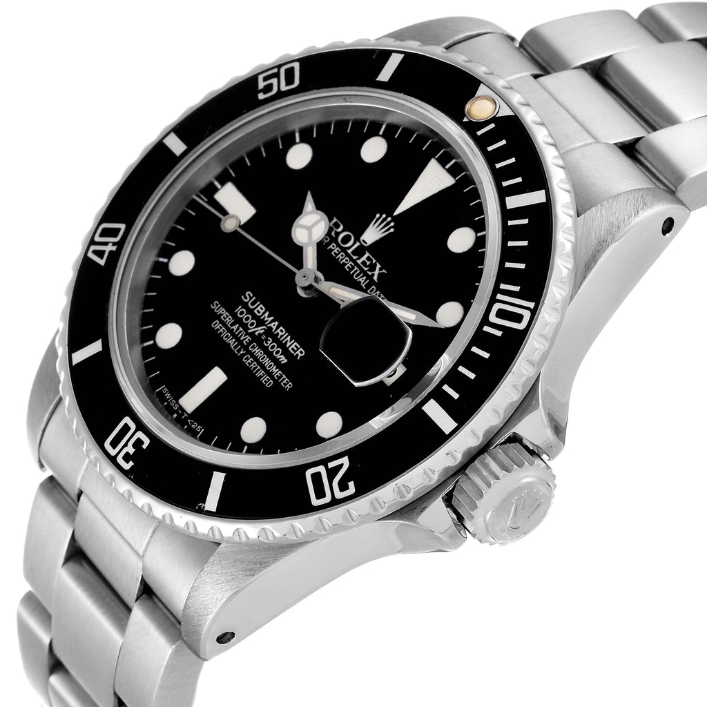 Rolex Submariner Date Matte Dial Vintage Steel Mens Watch 16800