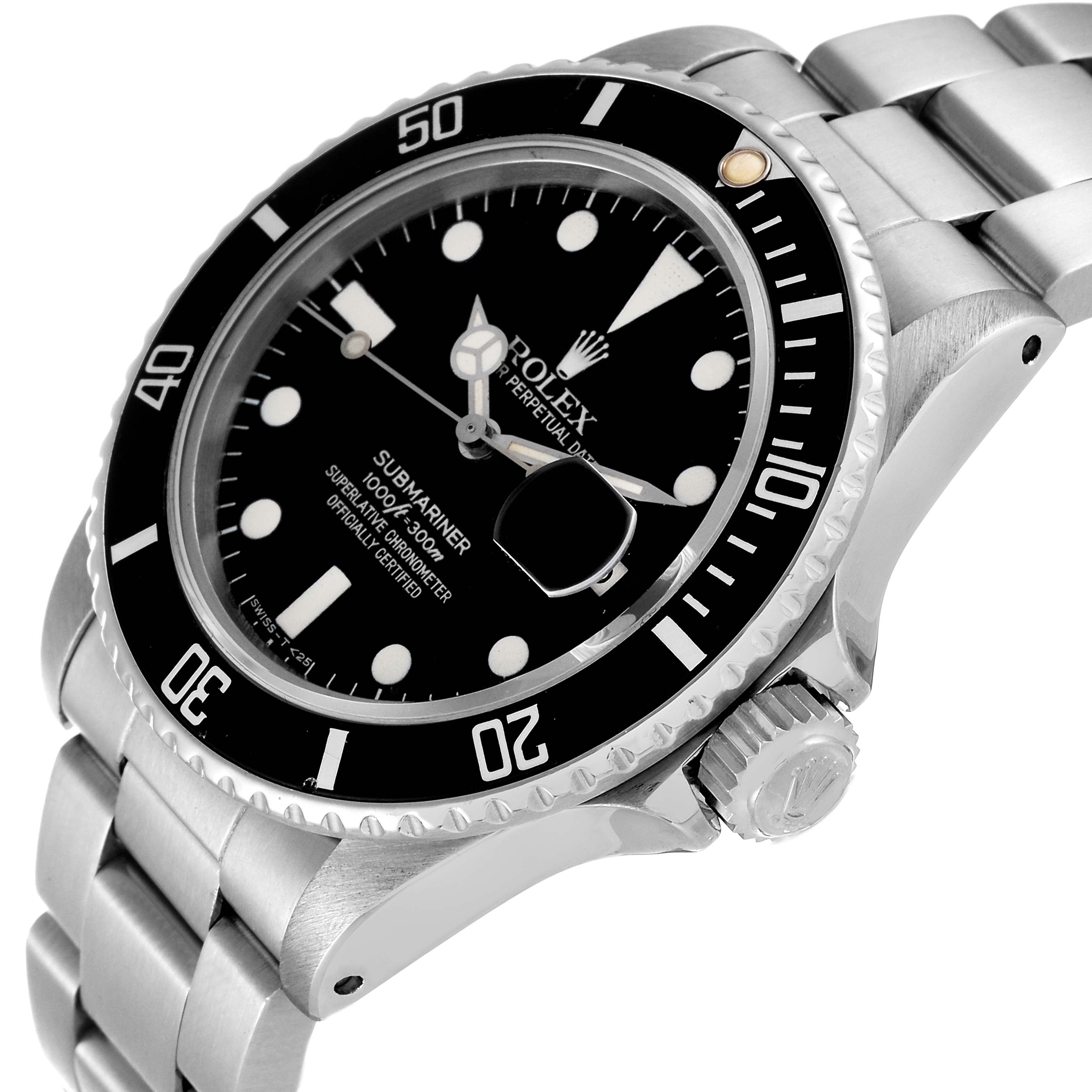 Rolex Submariner Date Matte Dial Vintage Steel Mens Watch 16800