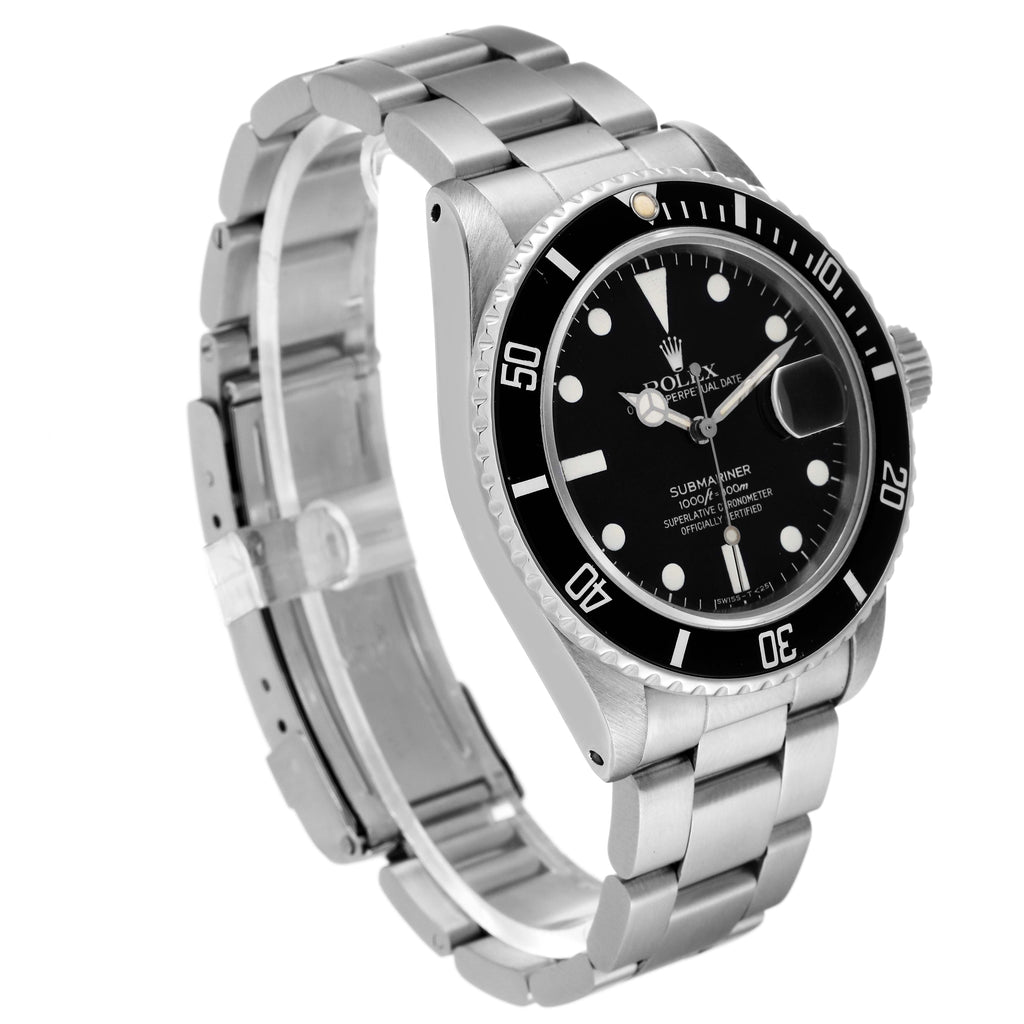 Rolex Submariner Date Matte Dial Vintage Steel Mens Watch 16800