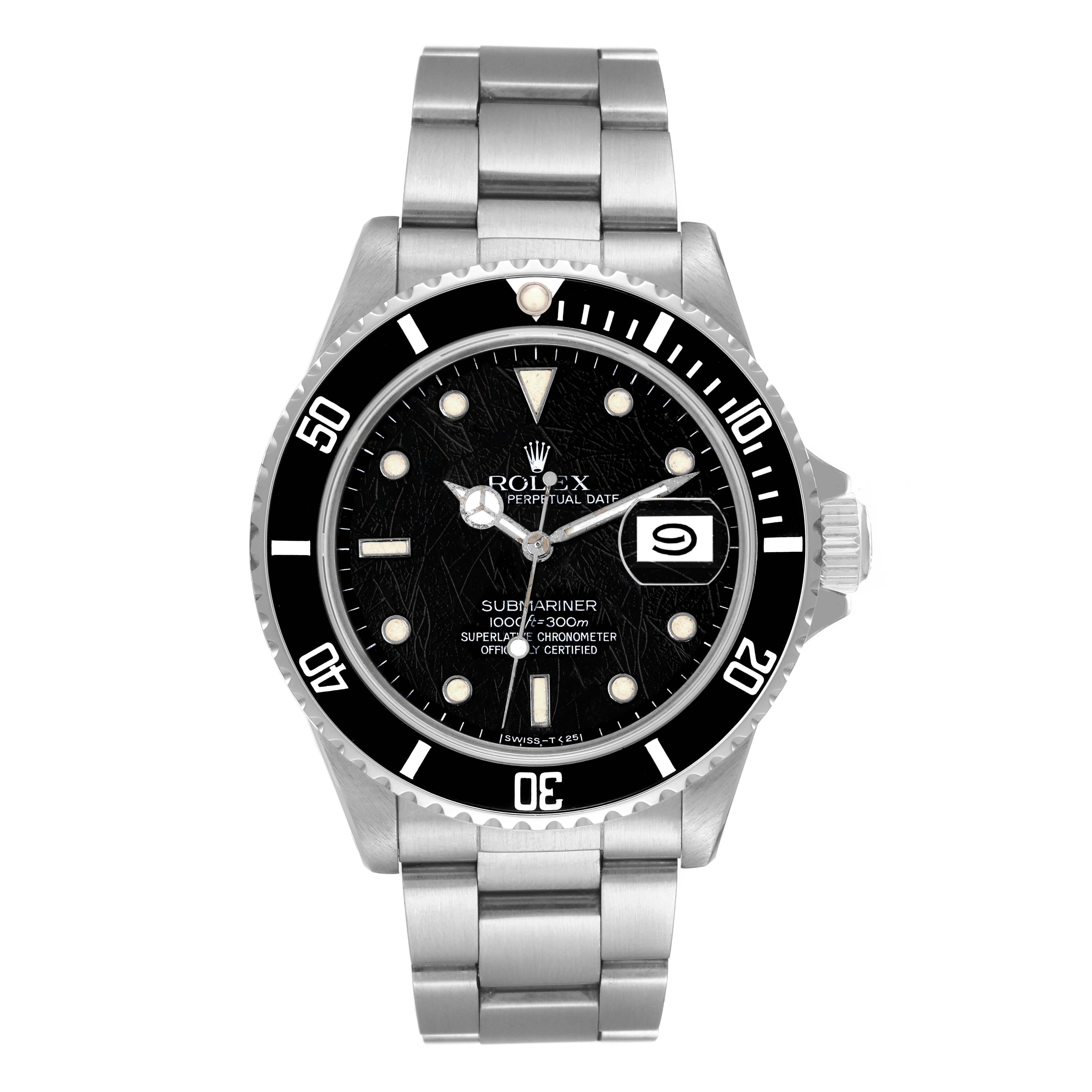 Rolex Submariner Date Spider Dial Steel Vintage Mens Watch 16800