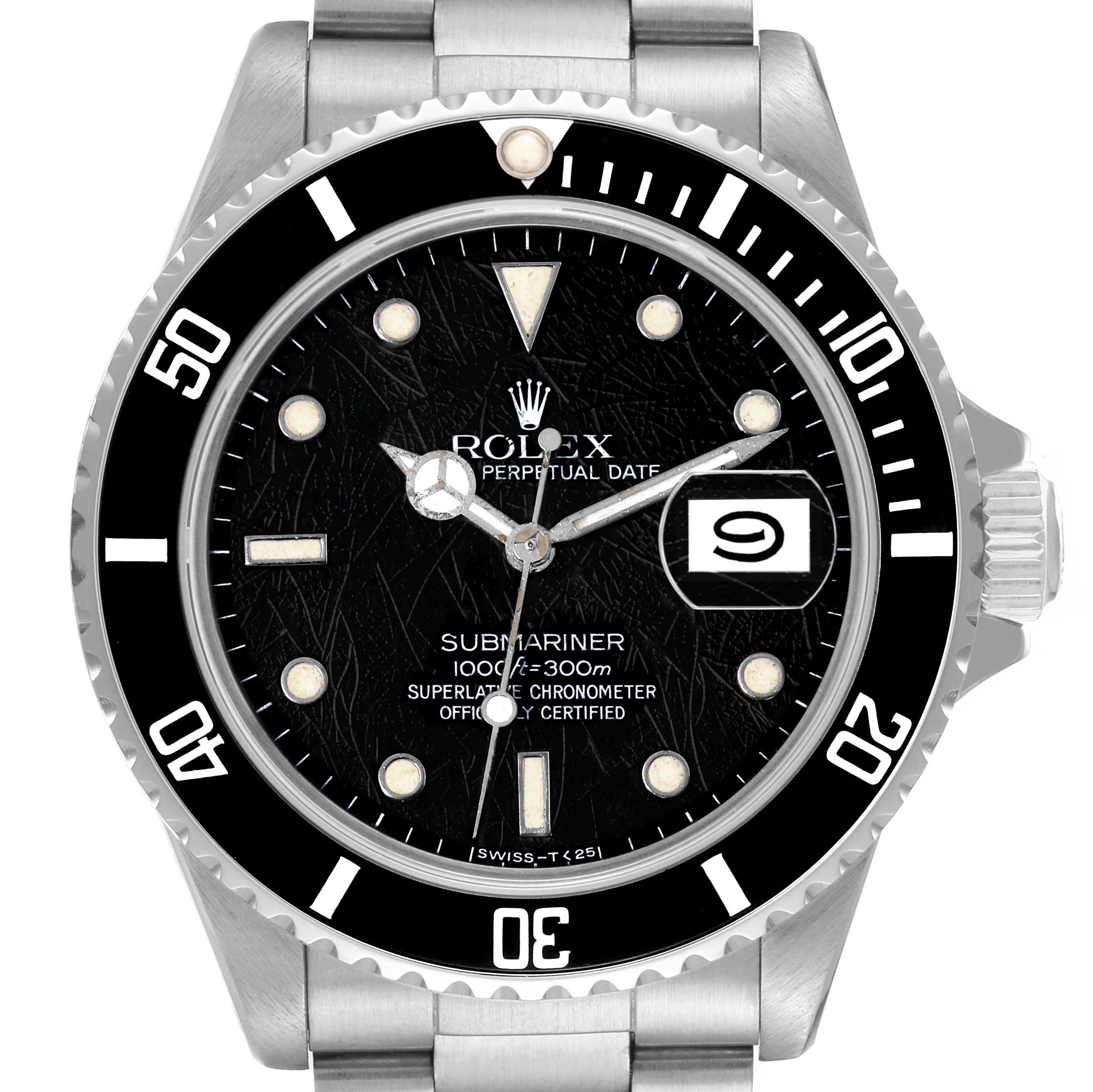Rolex Submariner Date Spider Dial Steel Vintage Mens Watch 16800