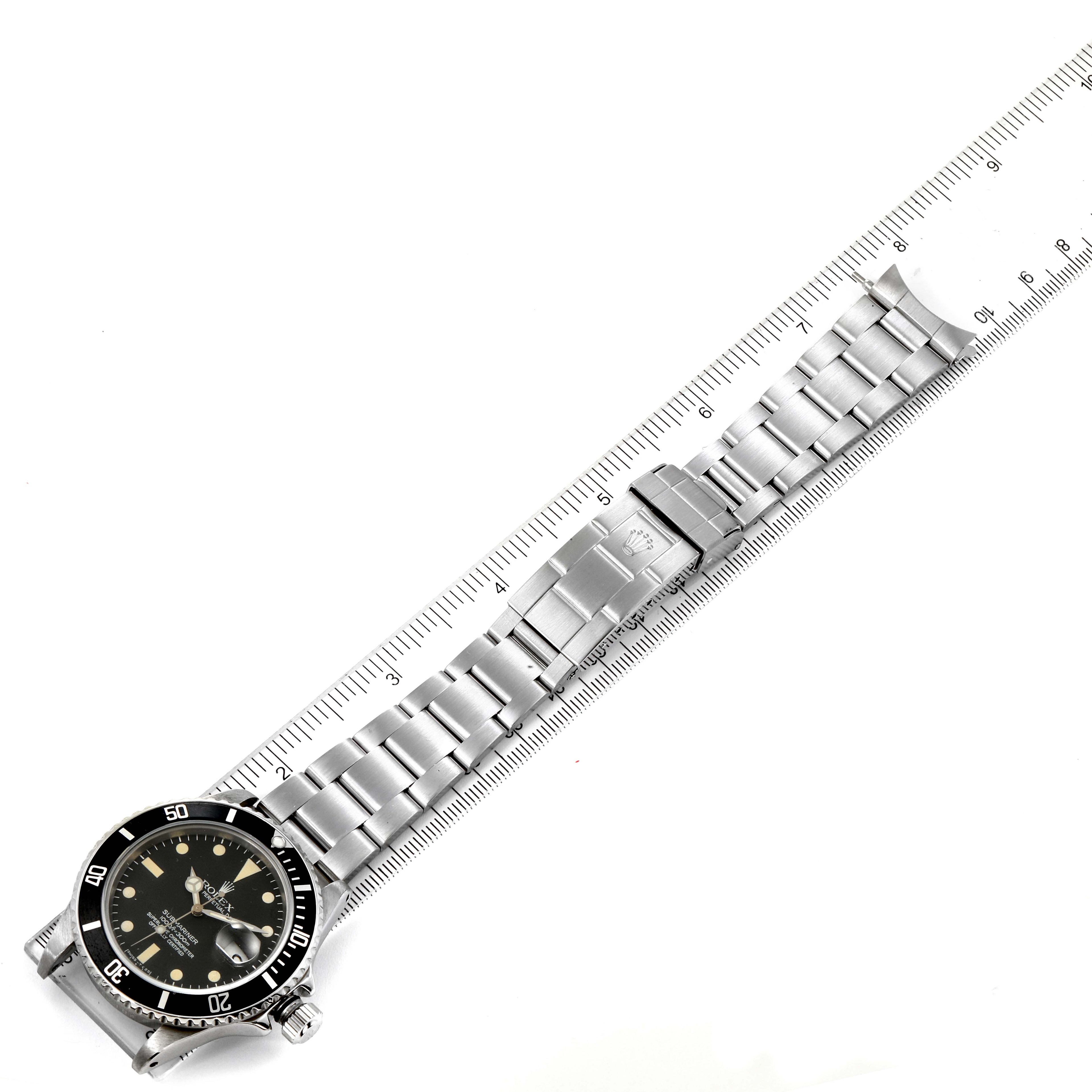 Rolex Submariner Date Steel Mens Vintage Watch 16800 Box