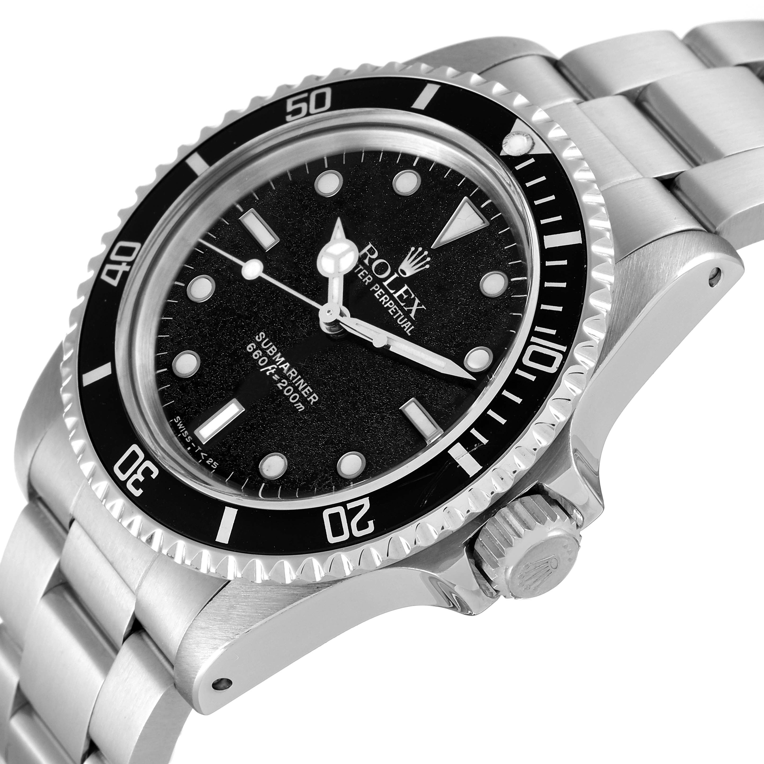 Rolex Submariner Frosted Dial Vintage Stainless Steel Mens Watch 5513