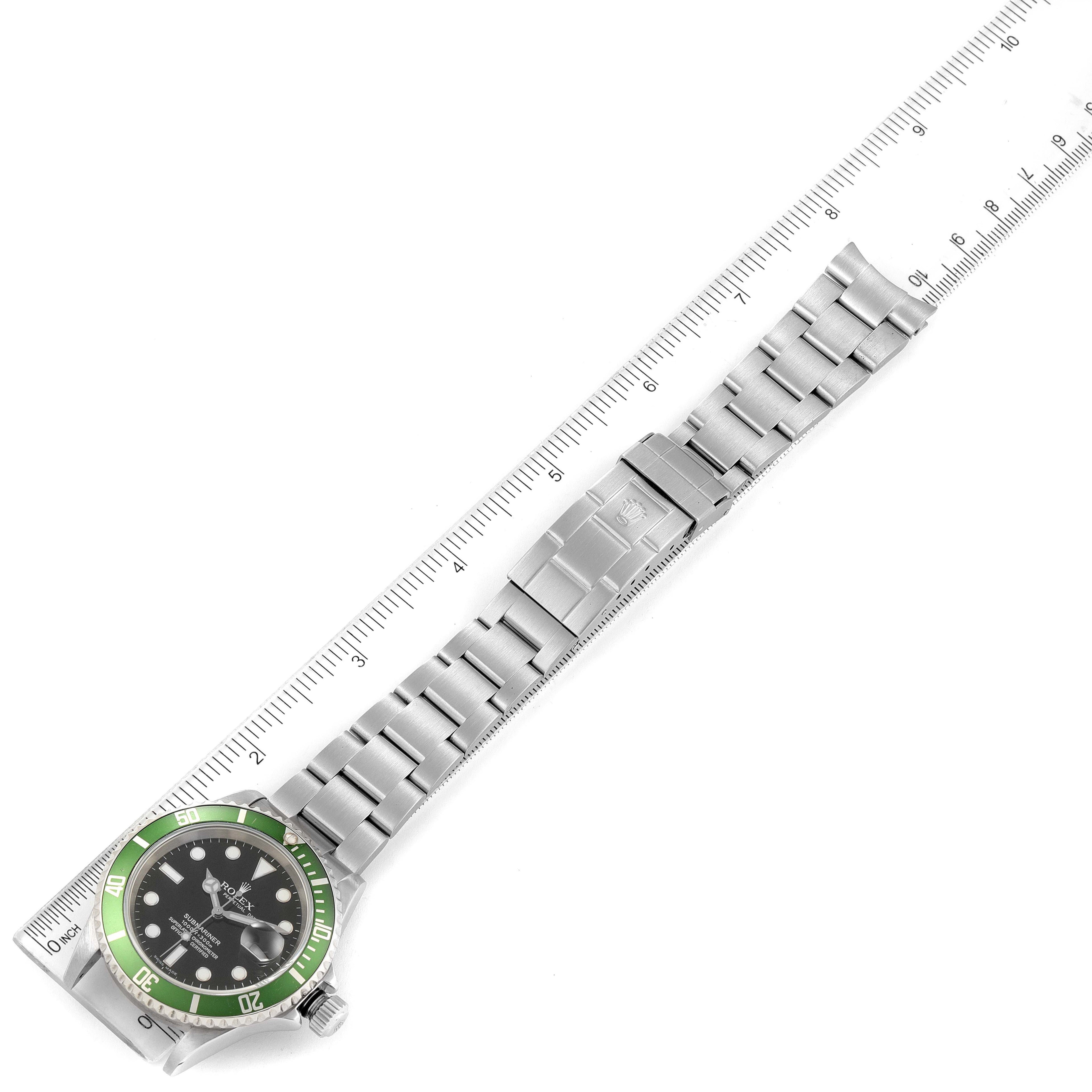 Rolex Submariner Green Bezel 50th Anniversary Steel Mens Watch 16610LV