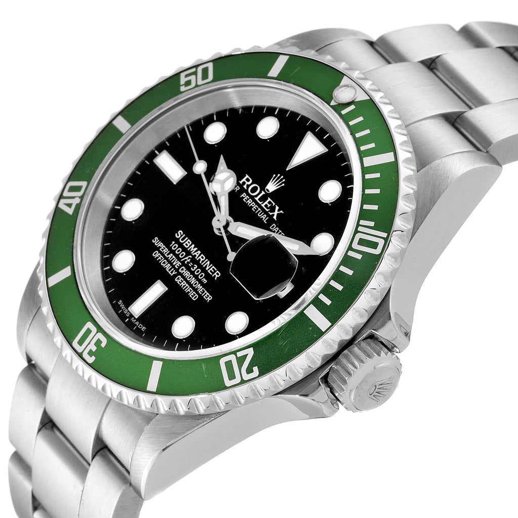 Rolex Submariner Green Bezel 50th Anniversary Steel Mens Watch 16610LV