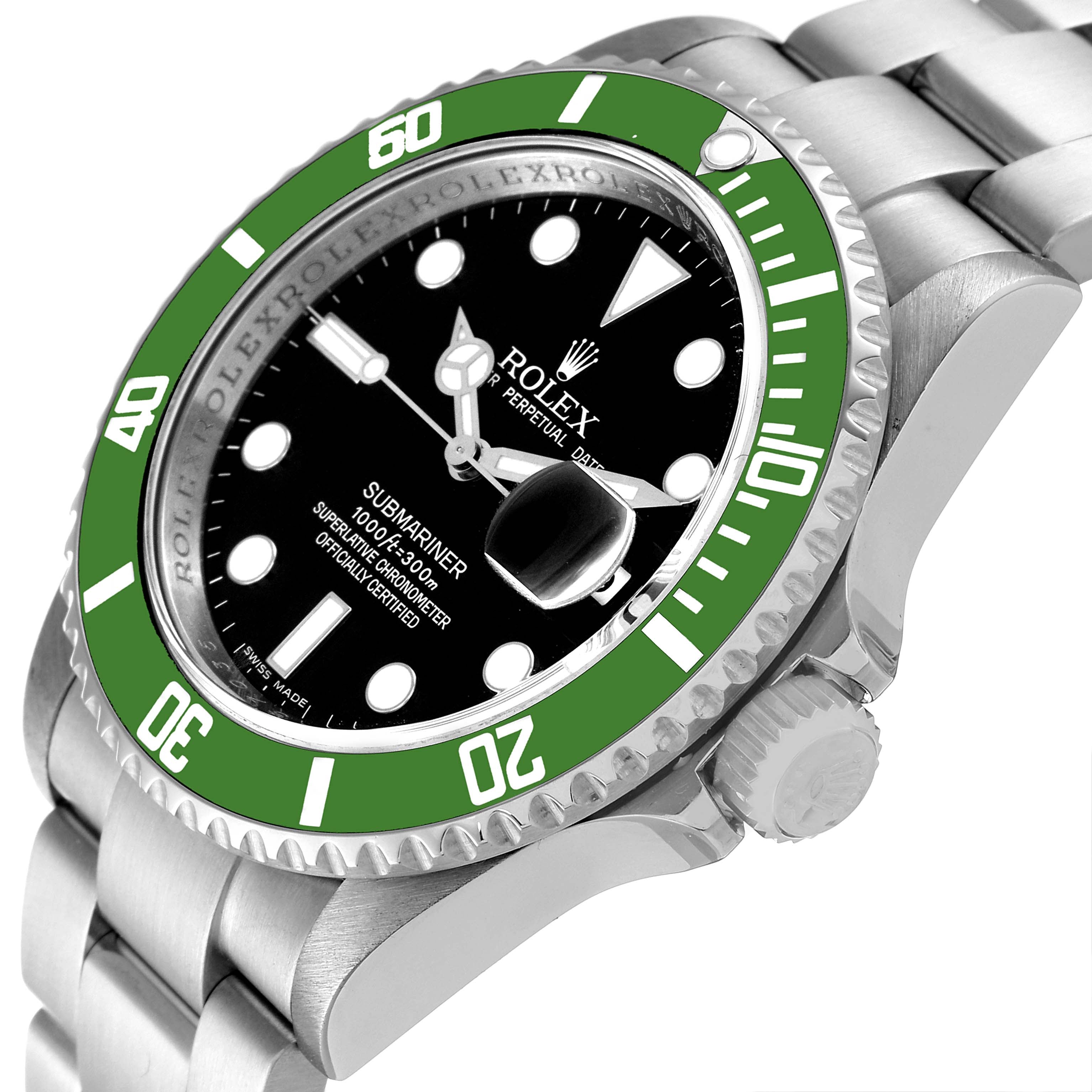 Rolex Submariner Green 50th Anniversary Steel Mens Watch 16610LV