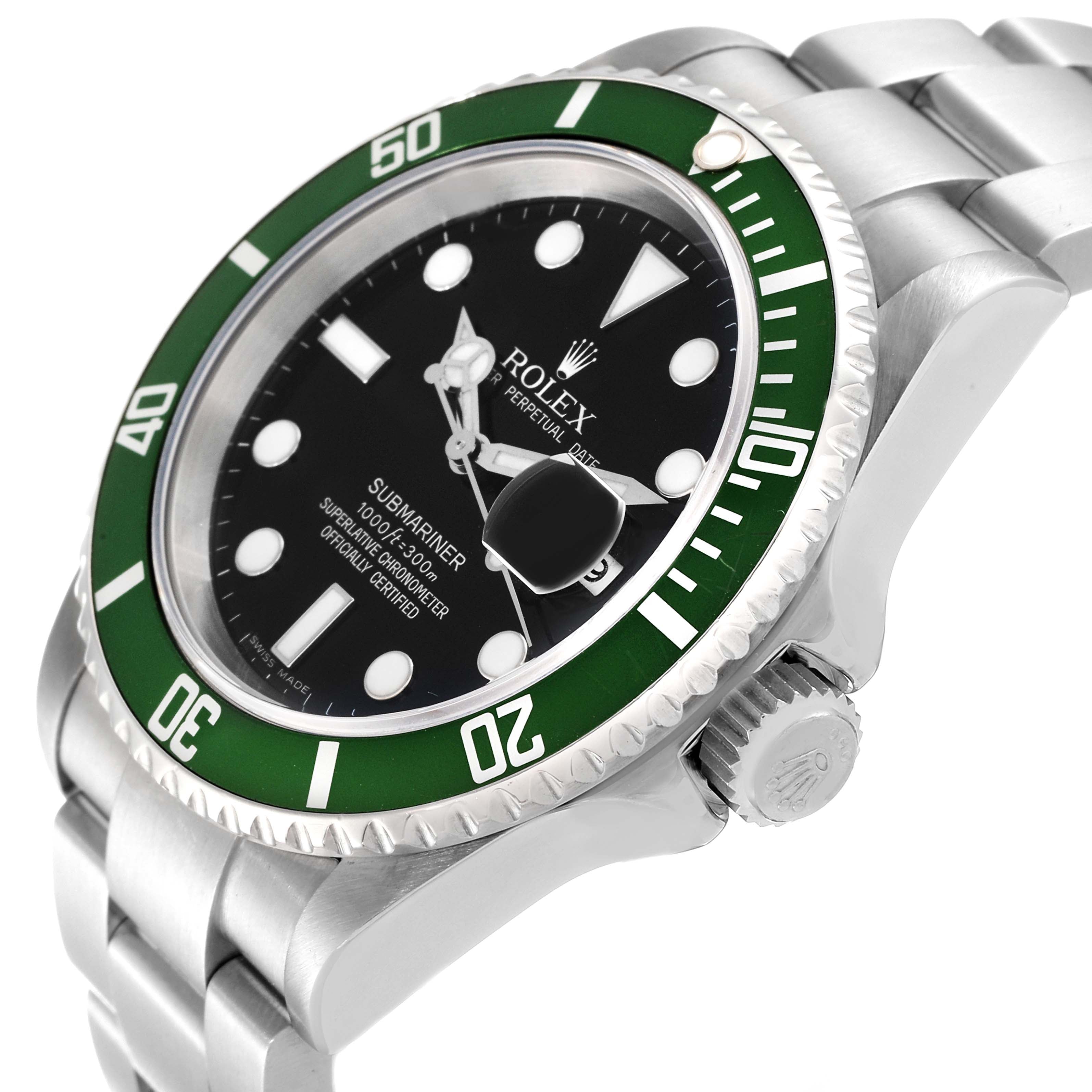Rolex Submariner Green 50th Anniversary Watch 16610LV