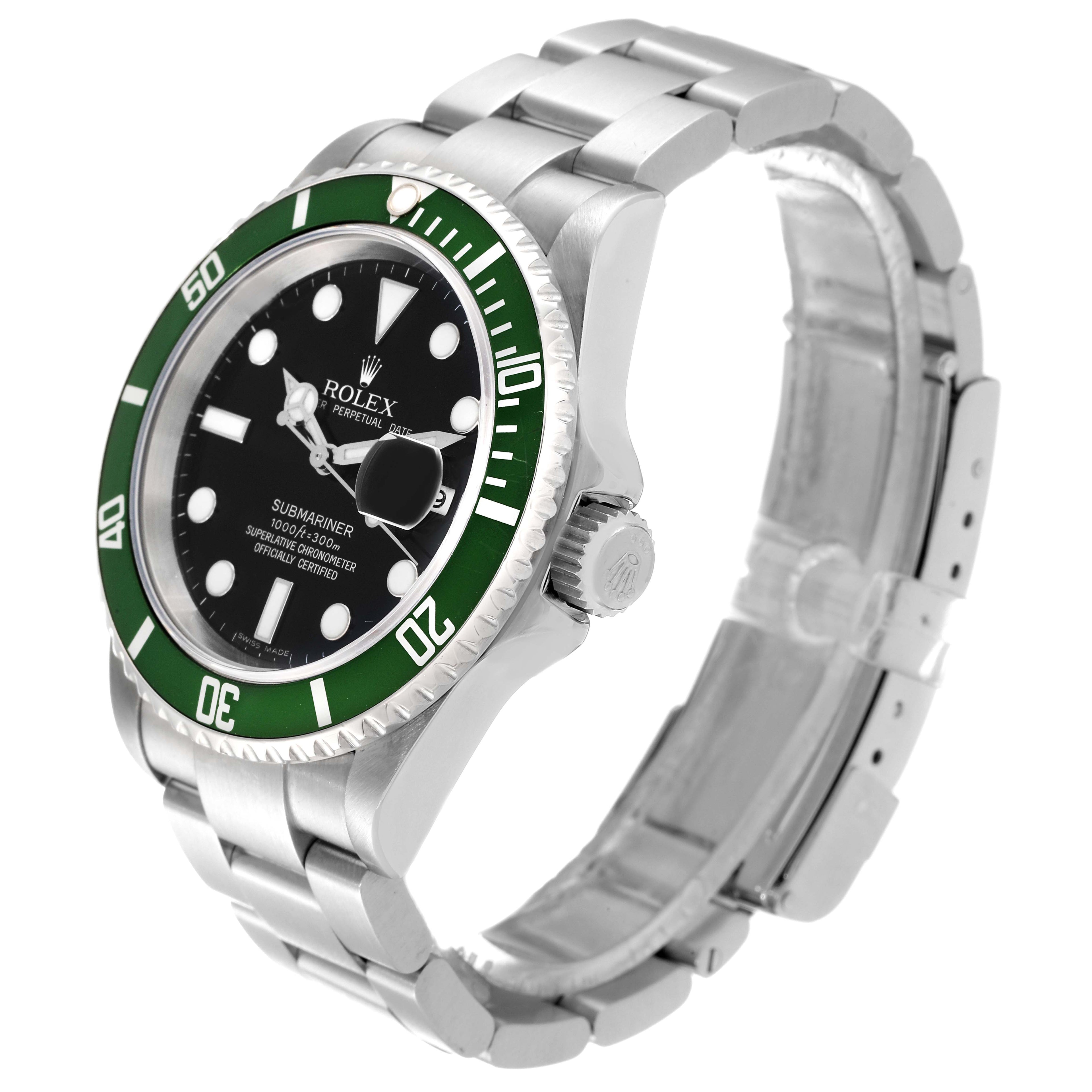 Rolex Submariner Green 50th Anniversary Watch 16610LV