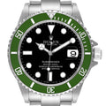 Rolex Submariner 50th Anniversary Green Bezel Flat 4 Steel Mens Watch 16610LV