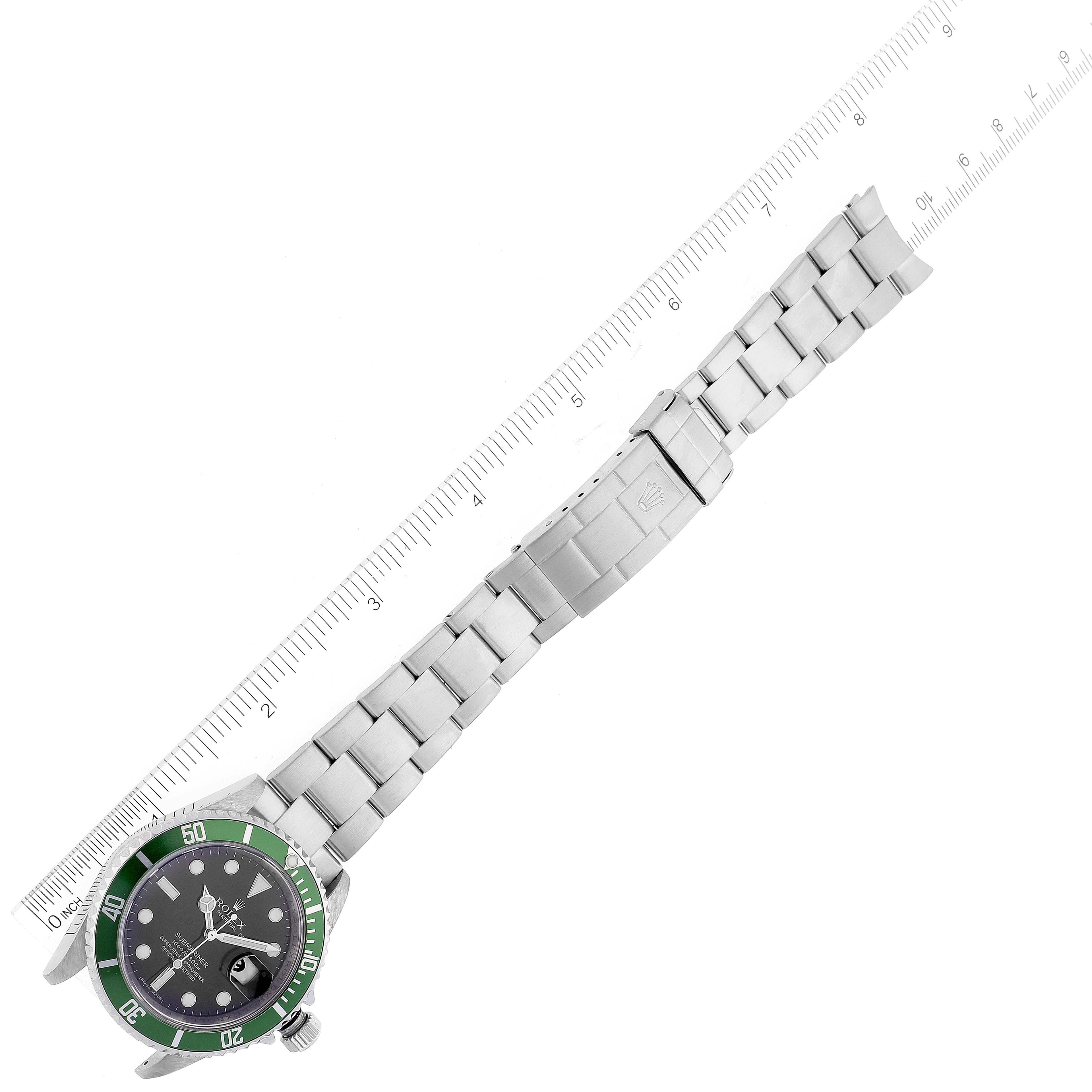Rolex Submariner Green Kermit 50th Anniversary Steel Mens Watch 16610LV