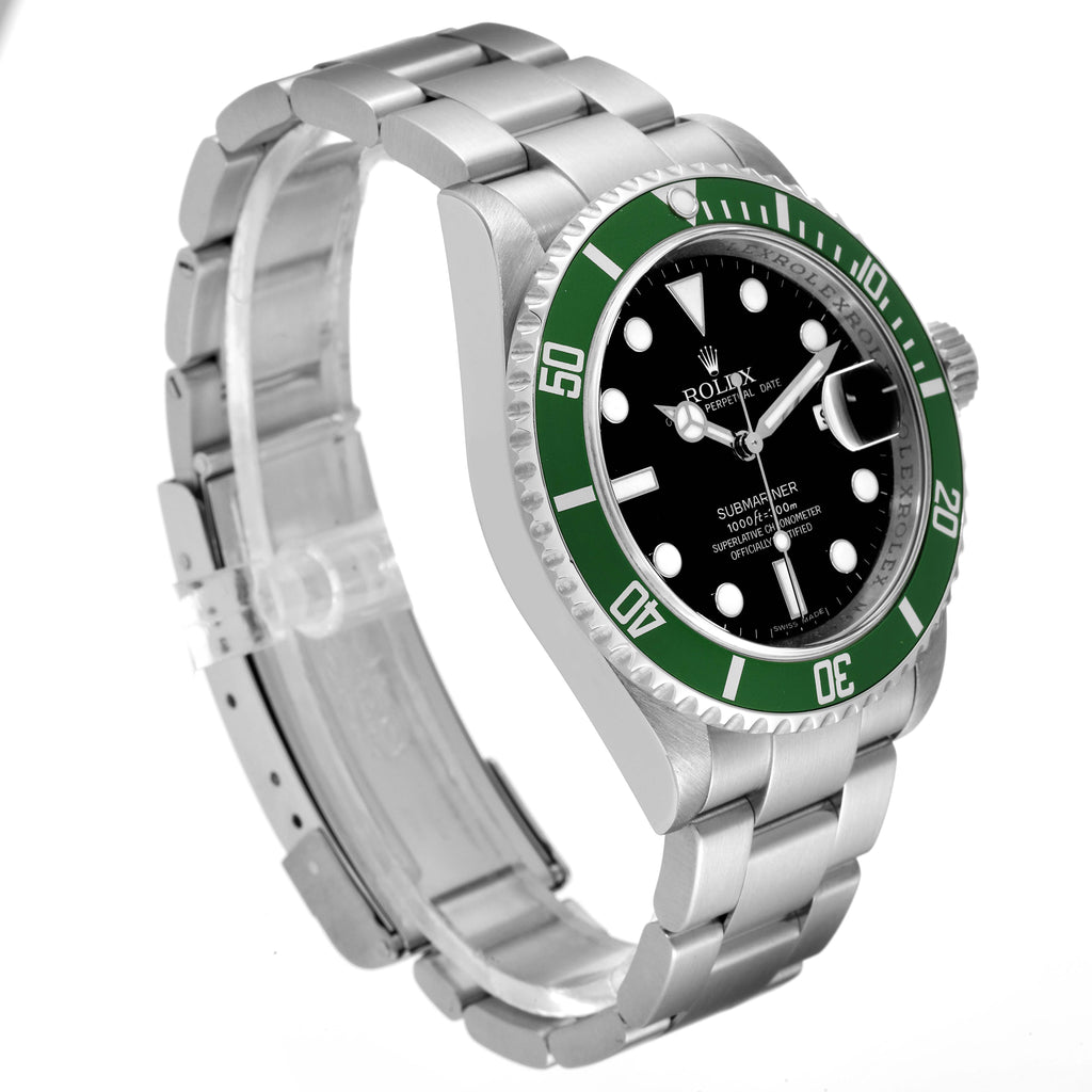 Rolex Submariner Green Kermit 50th Anniversary Steel Mens Watch 16610LV