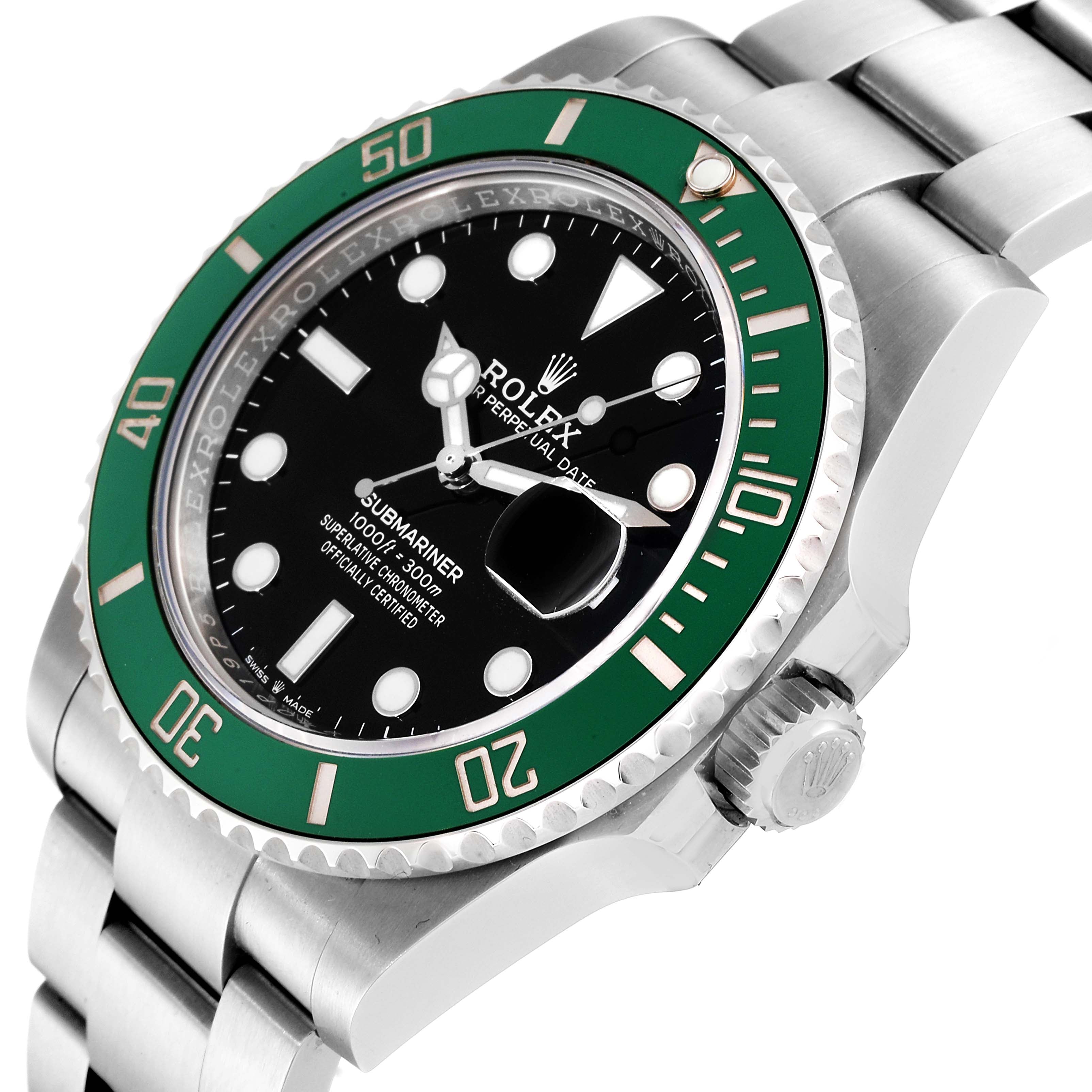 Rolex Submariner Starbucks Green Ceramic Mens Watch 126610LV Unworn