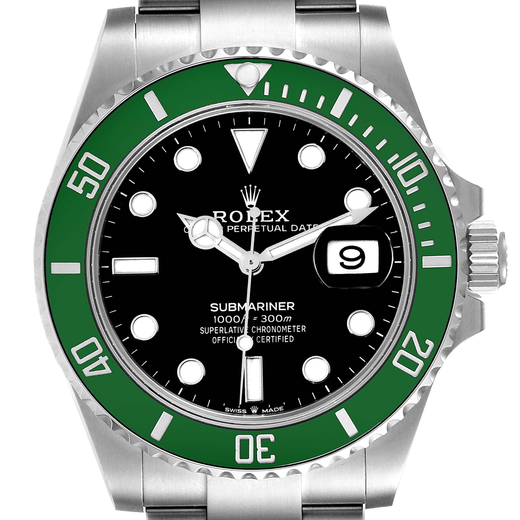 Rolex Submariner Starbucks Green Ceramic Mens Watch 126610LV Unworn