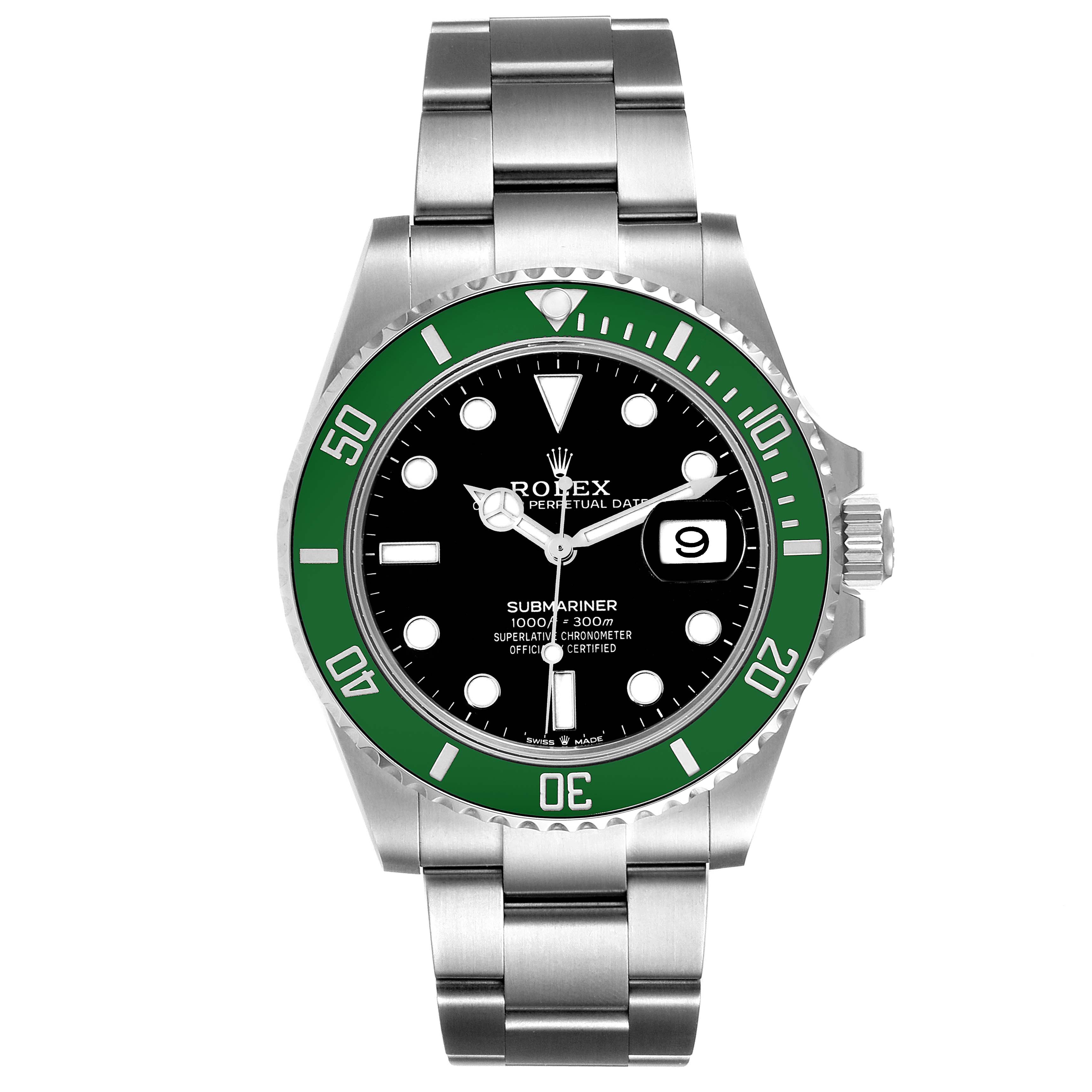 Rolex Submariner Starbucks Green Ceramic Mens Watch 126610LV Unworn