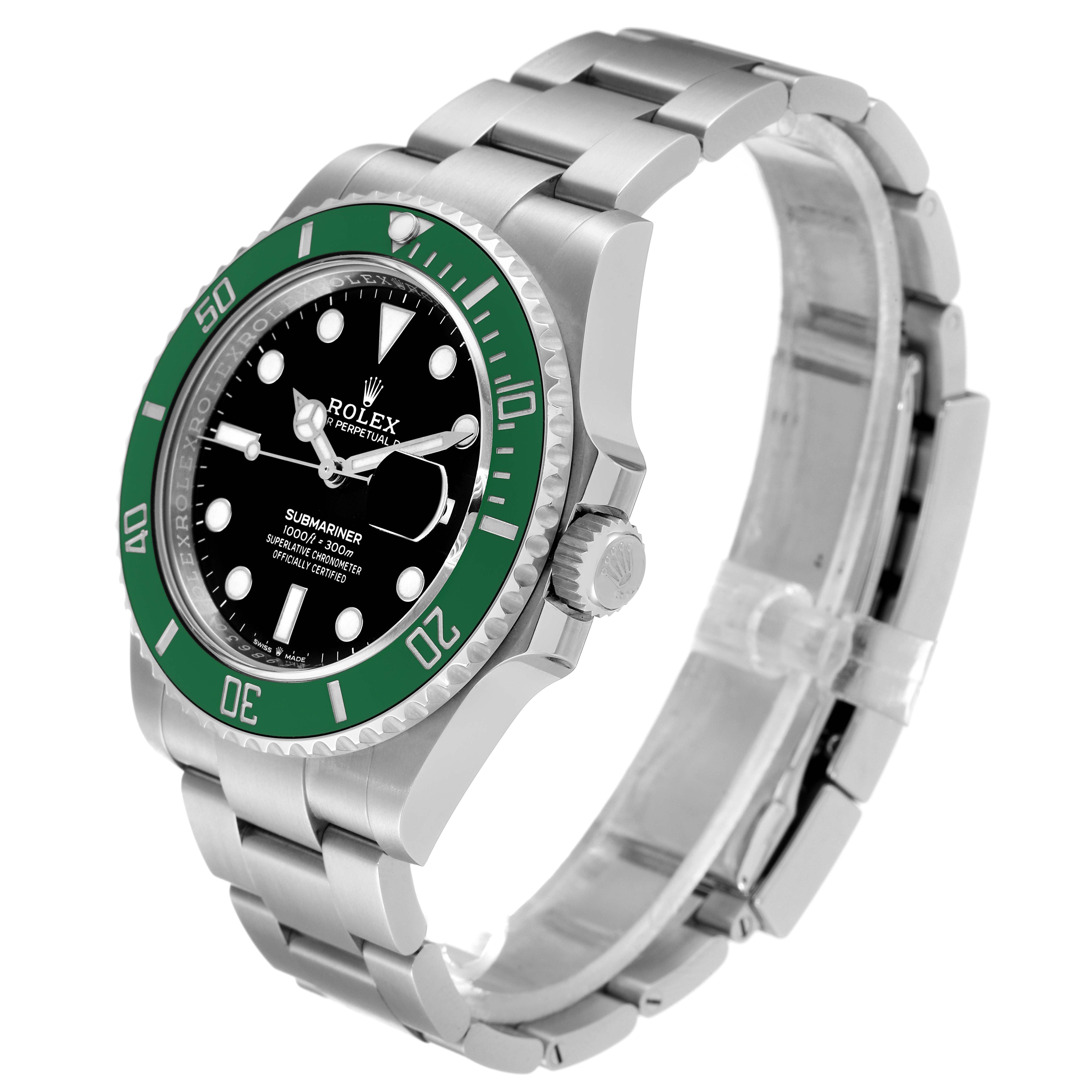Rolex Submariner Starbucks Green Cerachrom Mens Watch 126610LV Unworn
