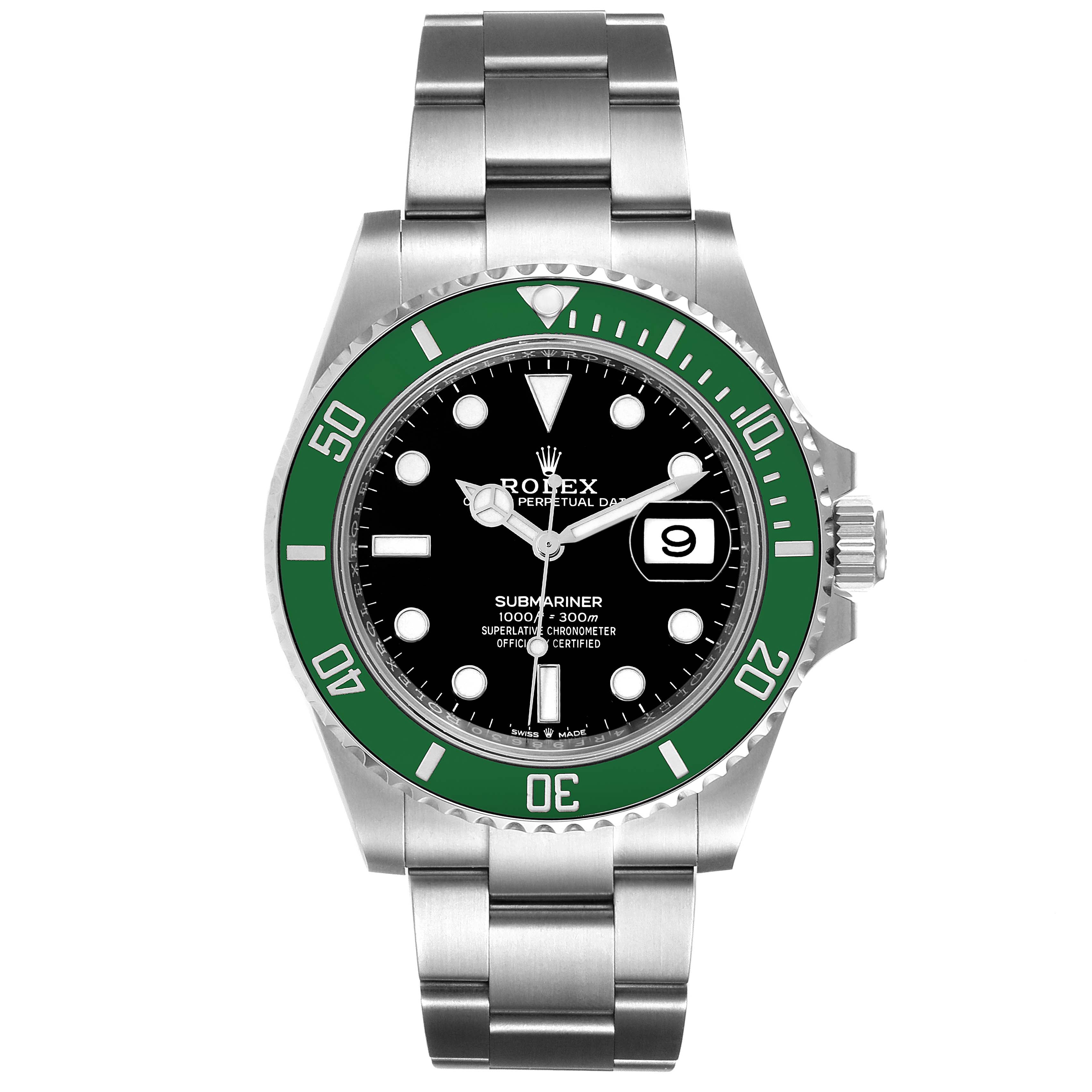 Rolex Submariner Starbucks Green Cerachrom Mens Watch 126610LV Unworn