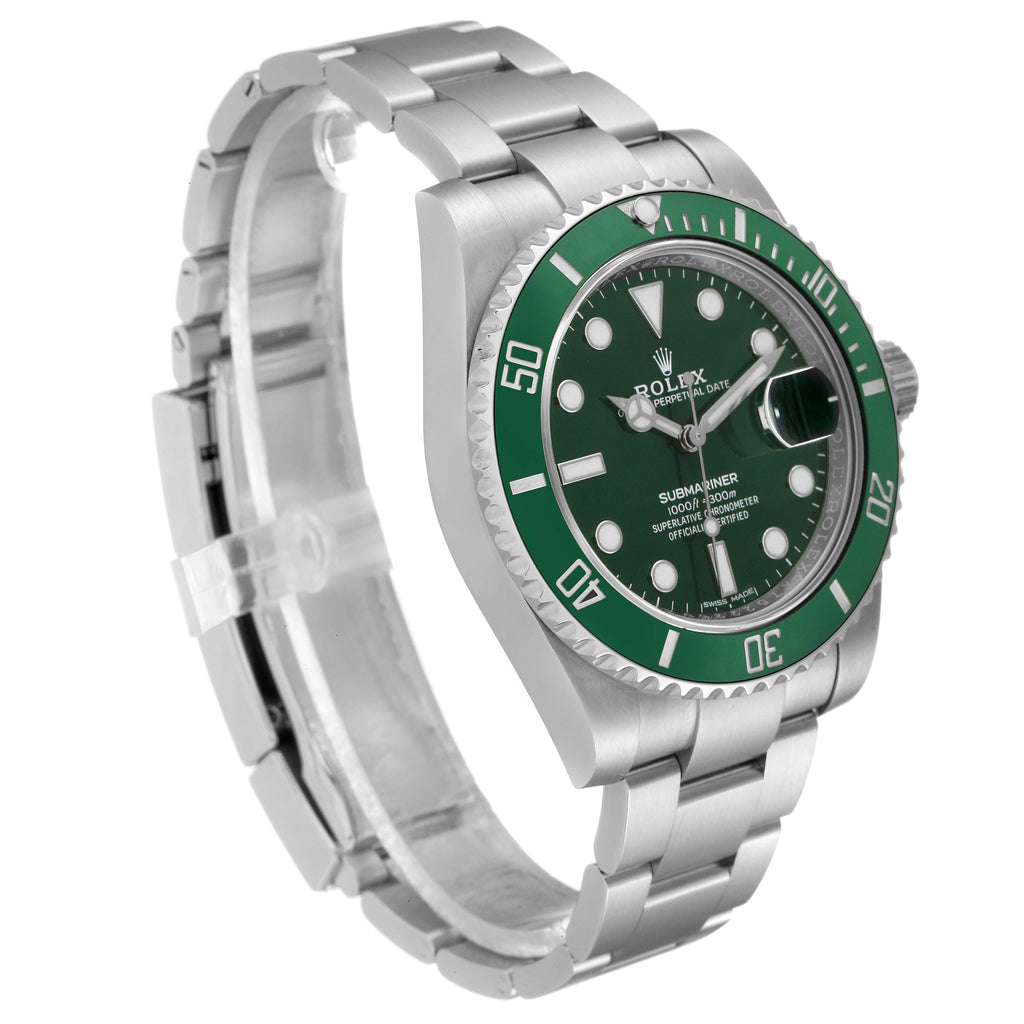 Rolex Submariner Hulk Green Dial Bezel Steel Mens Watch 116610