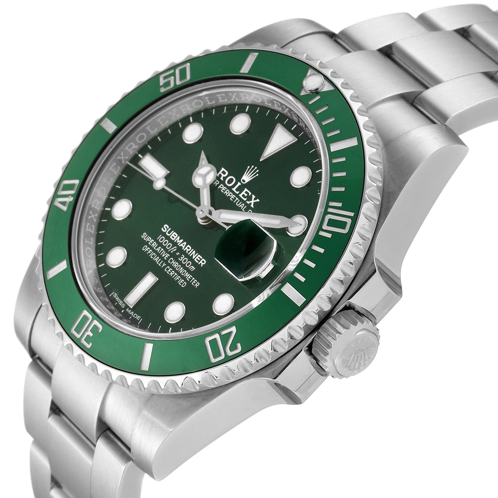 Rolex Submariner Hulk Green Dial Bezel Steel Mens Watch 116610