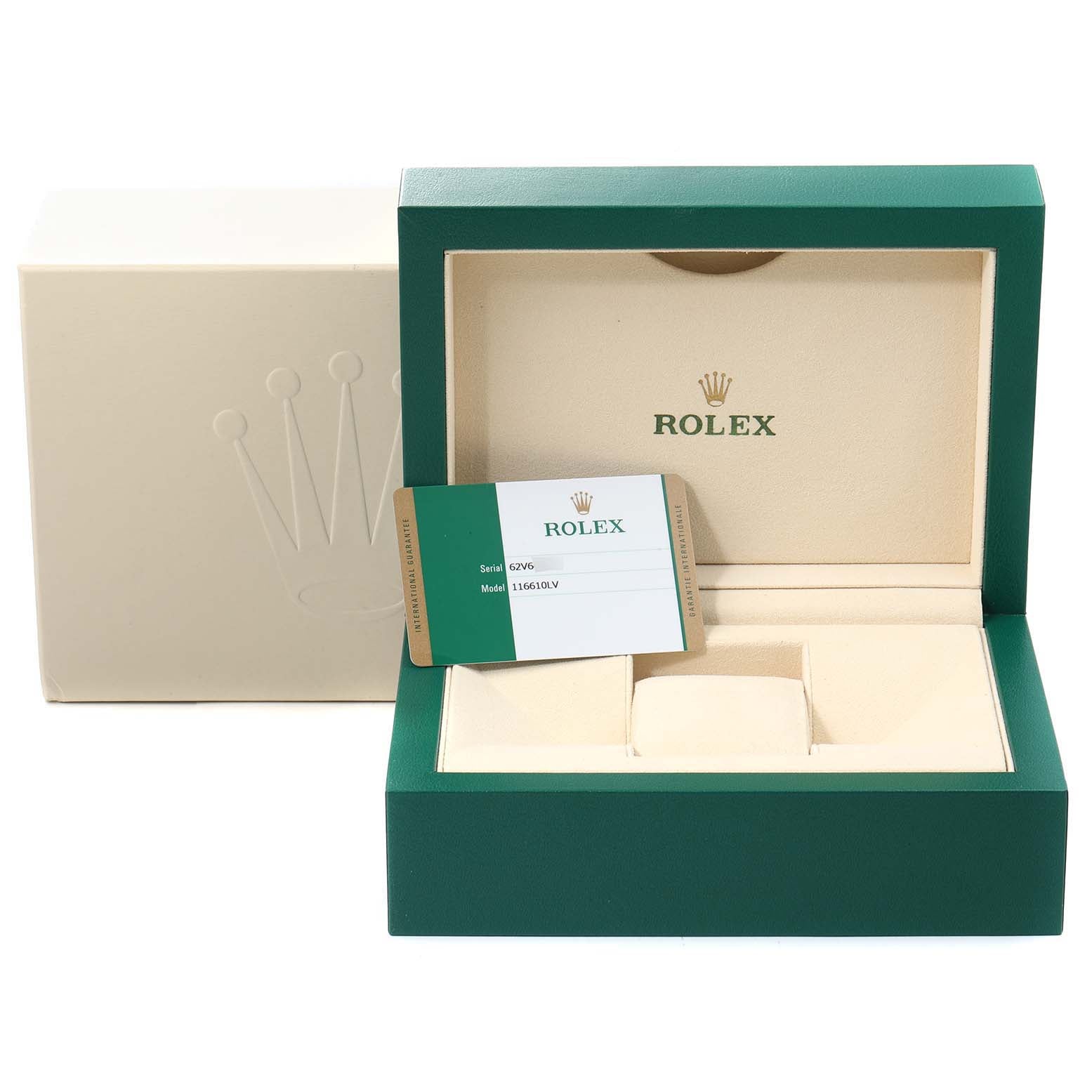 Rolex Submariner Hulk Green Dial Bezel Steel Mens Watch 116610LV Unworn