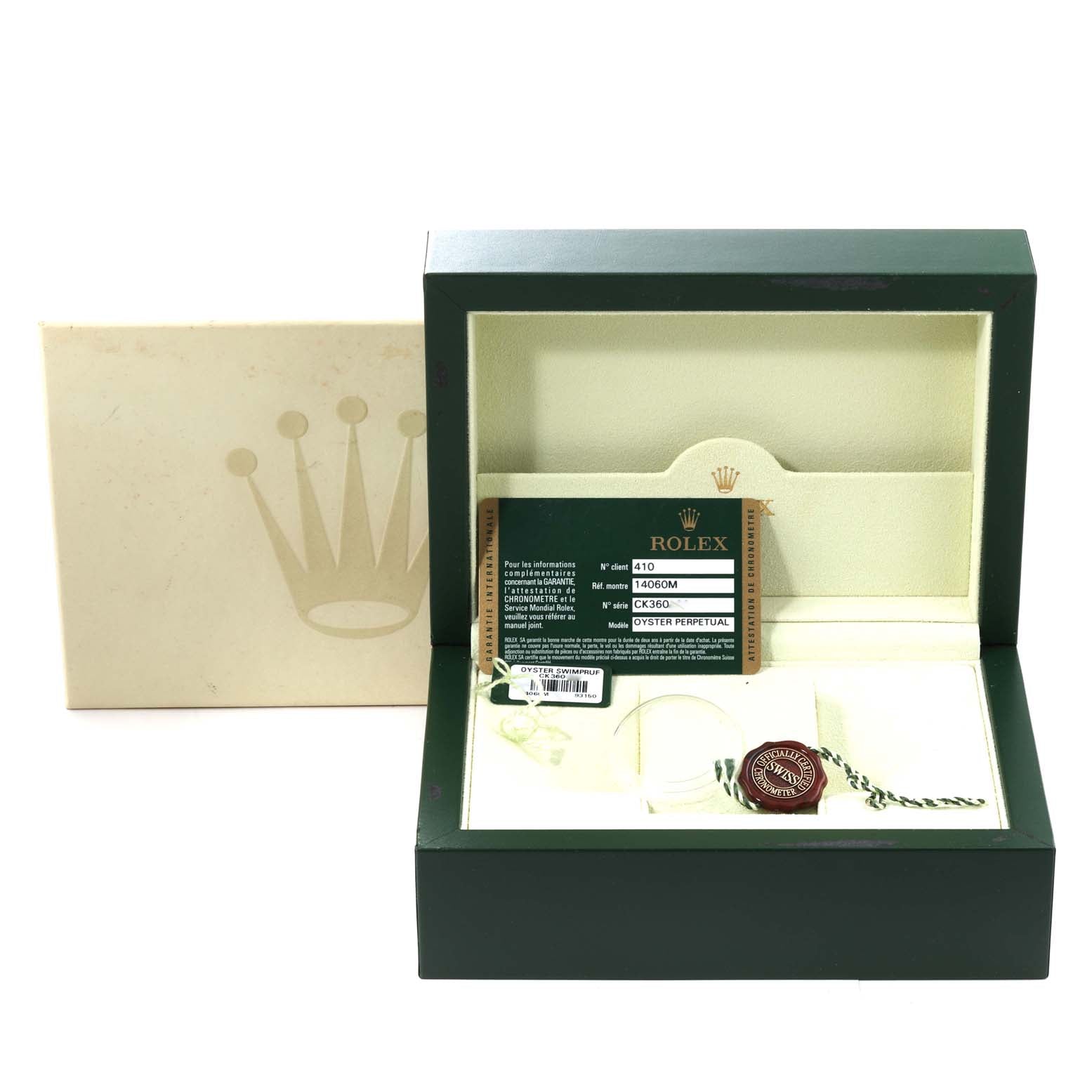 Rolex Submariner No Date 40mm 4 Lines Steel Mens Watch 14060M