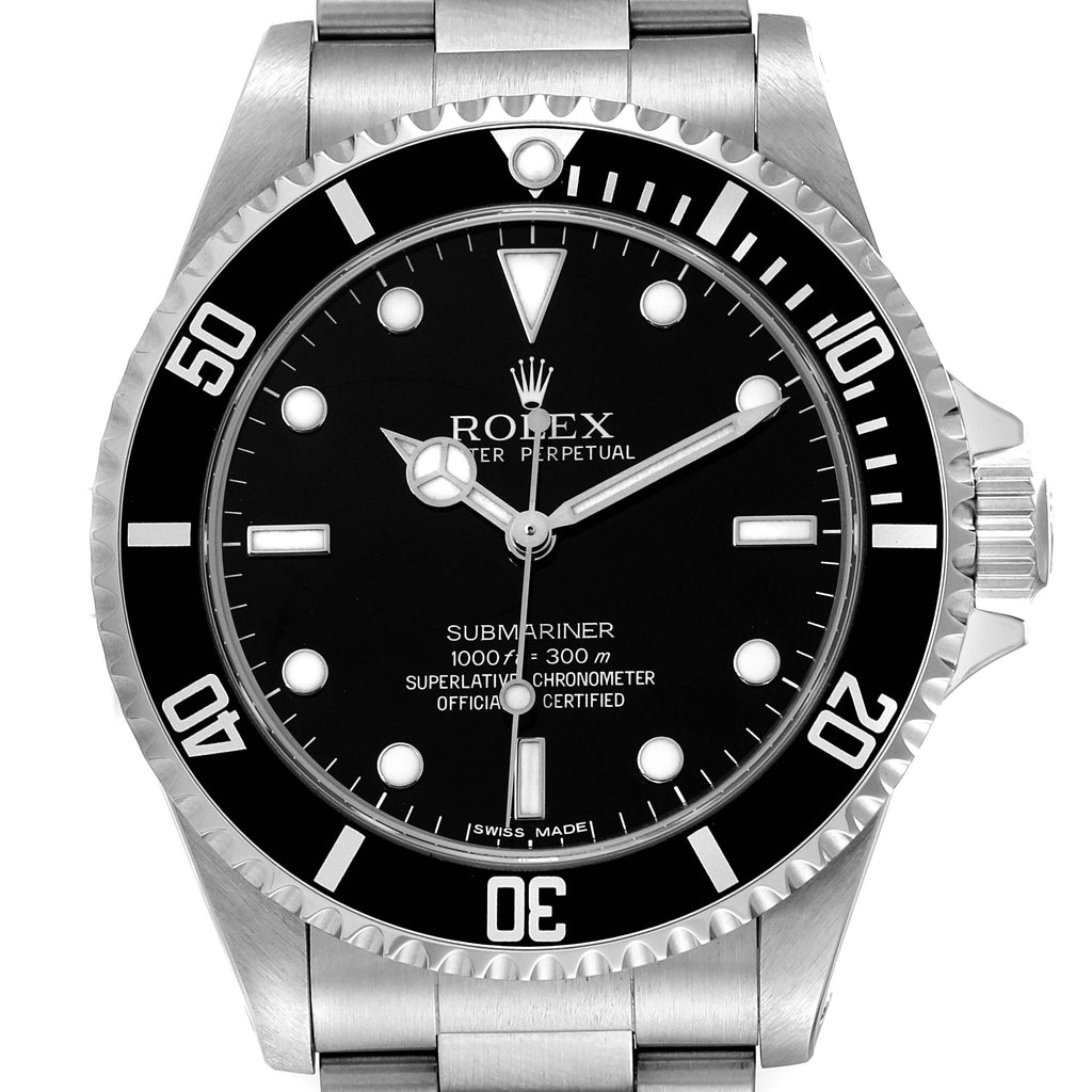 Rolex Submariner No Date 40mm 4 Lines Steel Mens Watch 14060M