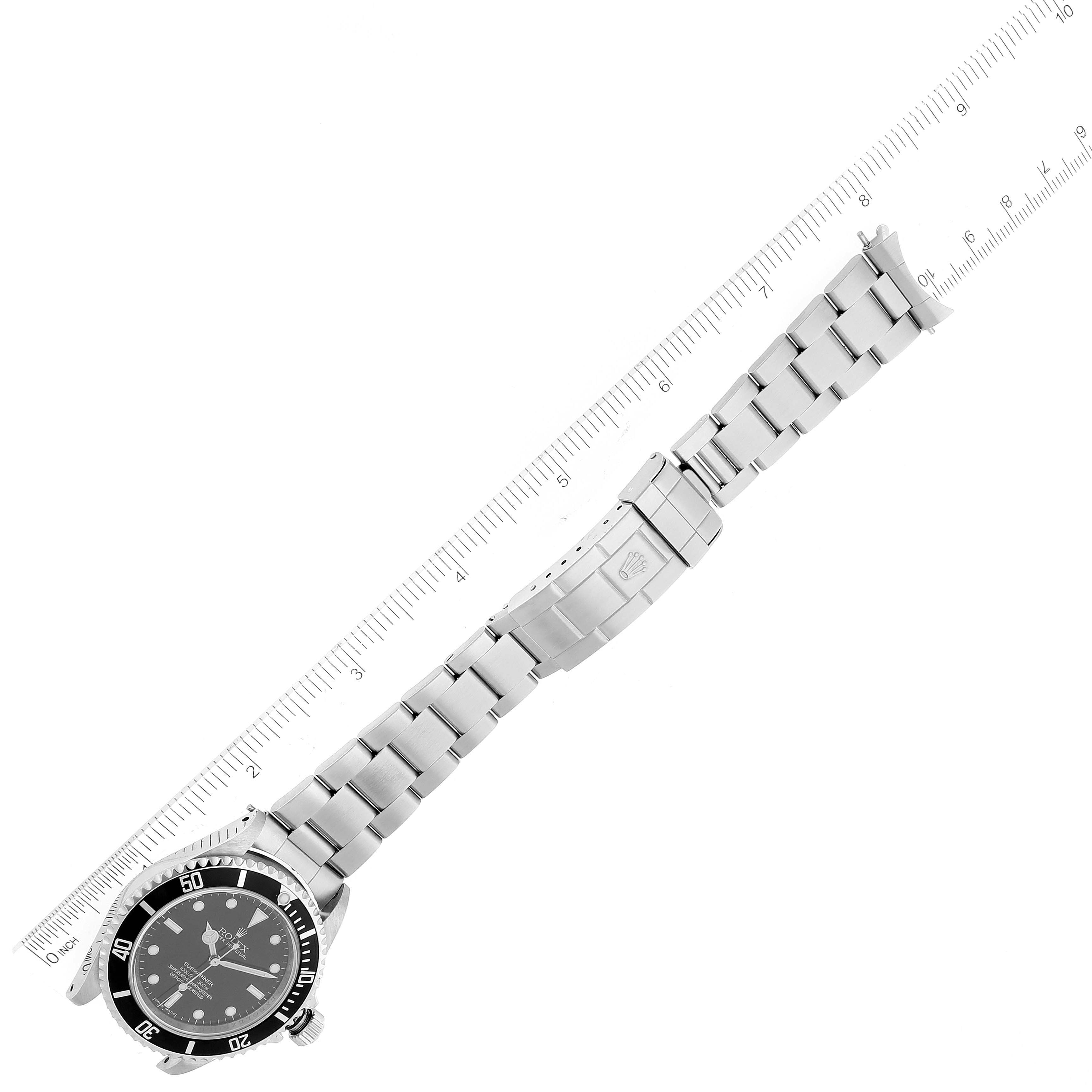 Rolex Submariner No Date 40mm 4 Lines Steel Mens Watch 14060 Box Card