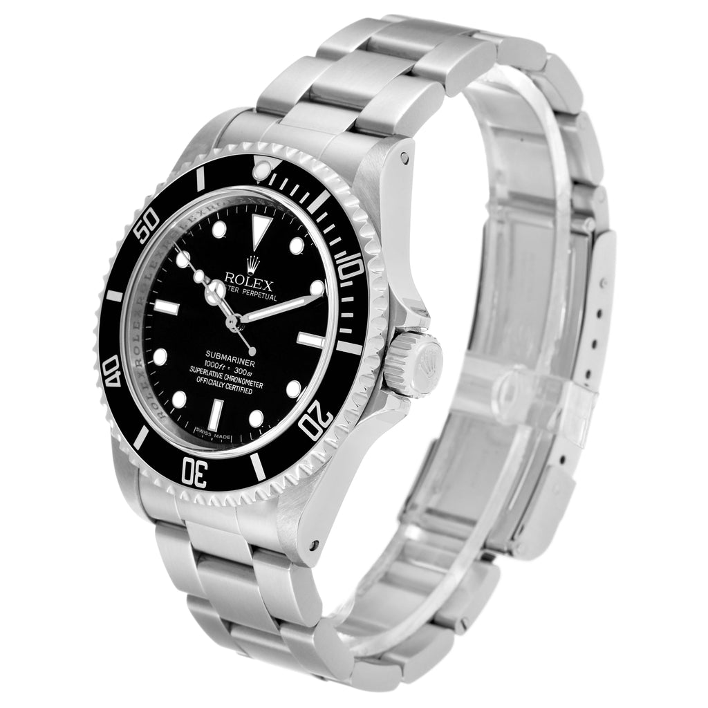 Rolex Submariner No Date 40mm 4 Lines Steel Mens Watch 14060 Box Card