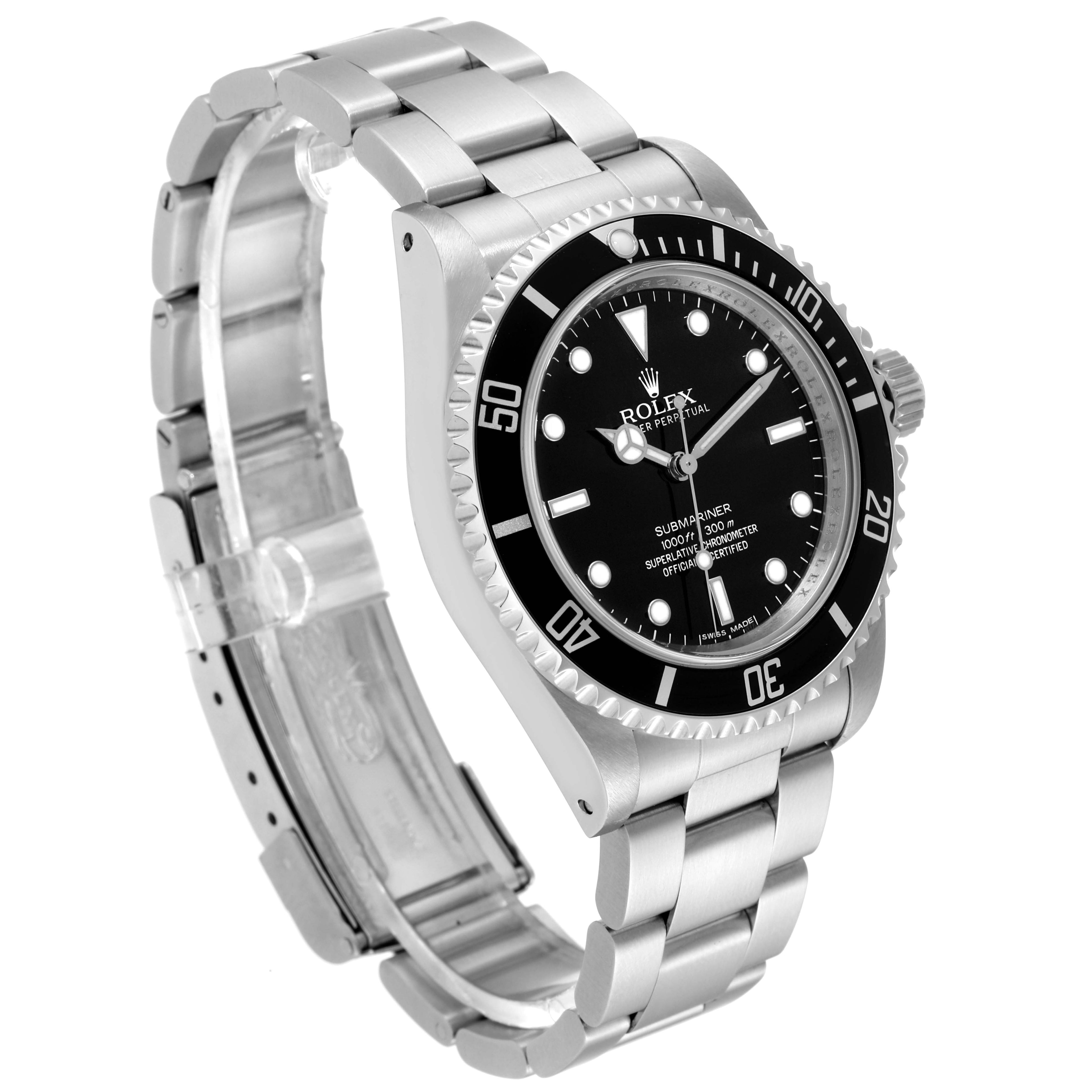 Rolex Submariner No Date 40mm 4 Lines Steel Mens Watch 14060M Box Card