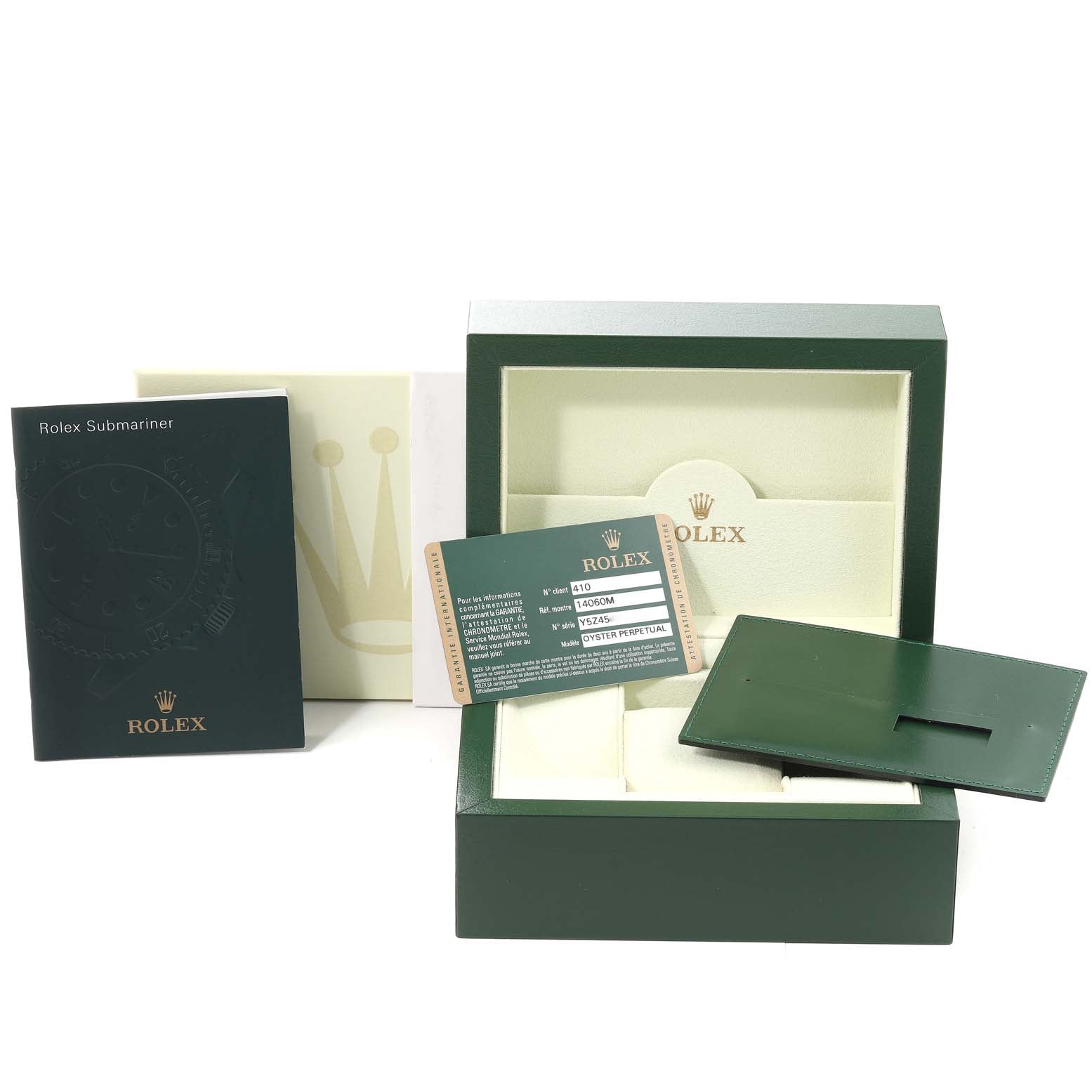 Rolex Submariner No Date 40mm 4 Lines Steel Mens Watch 14060M Box Card