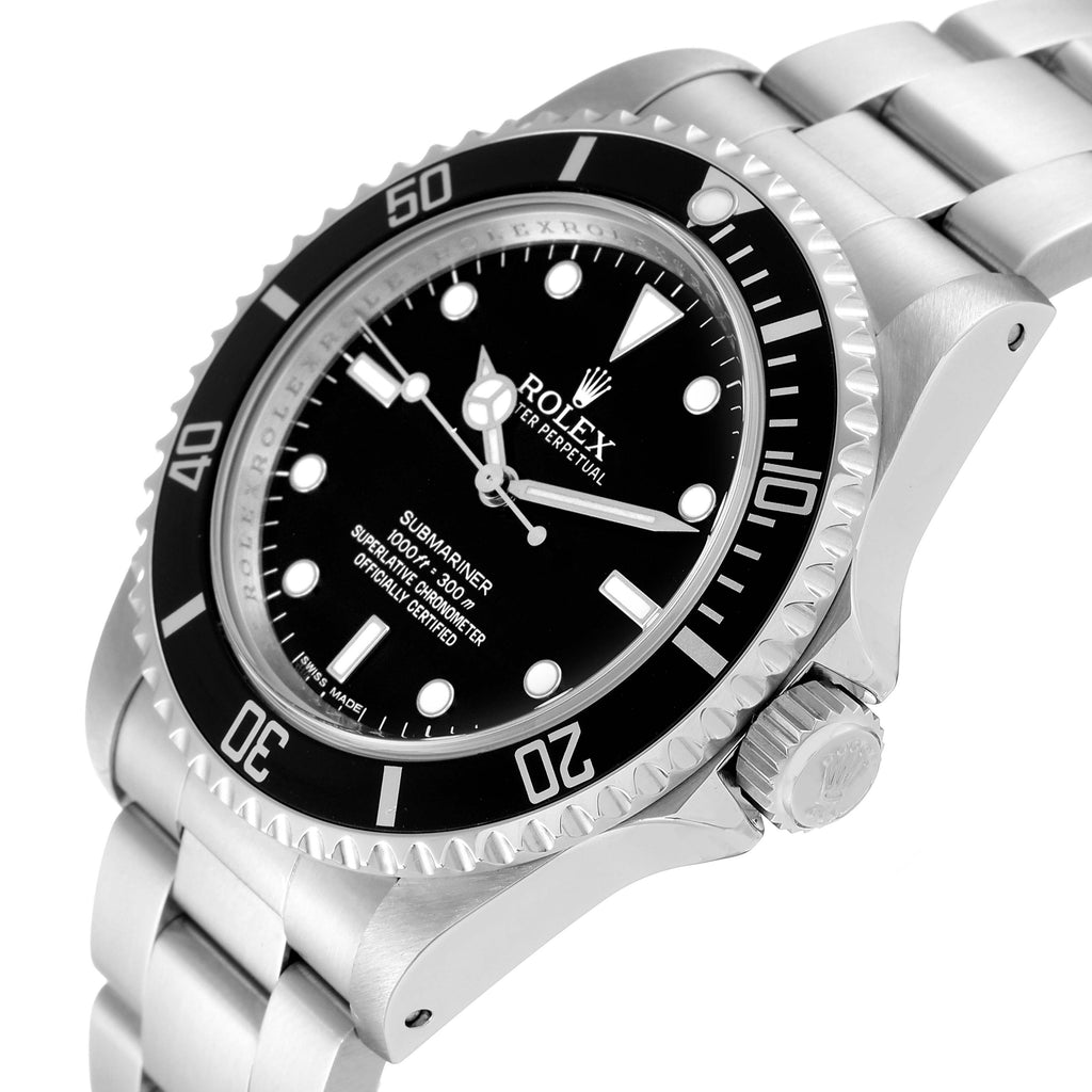 Rolex Submariner No Date 40mm 4 Lines Steel Mens Watch 14060M Box Card