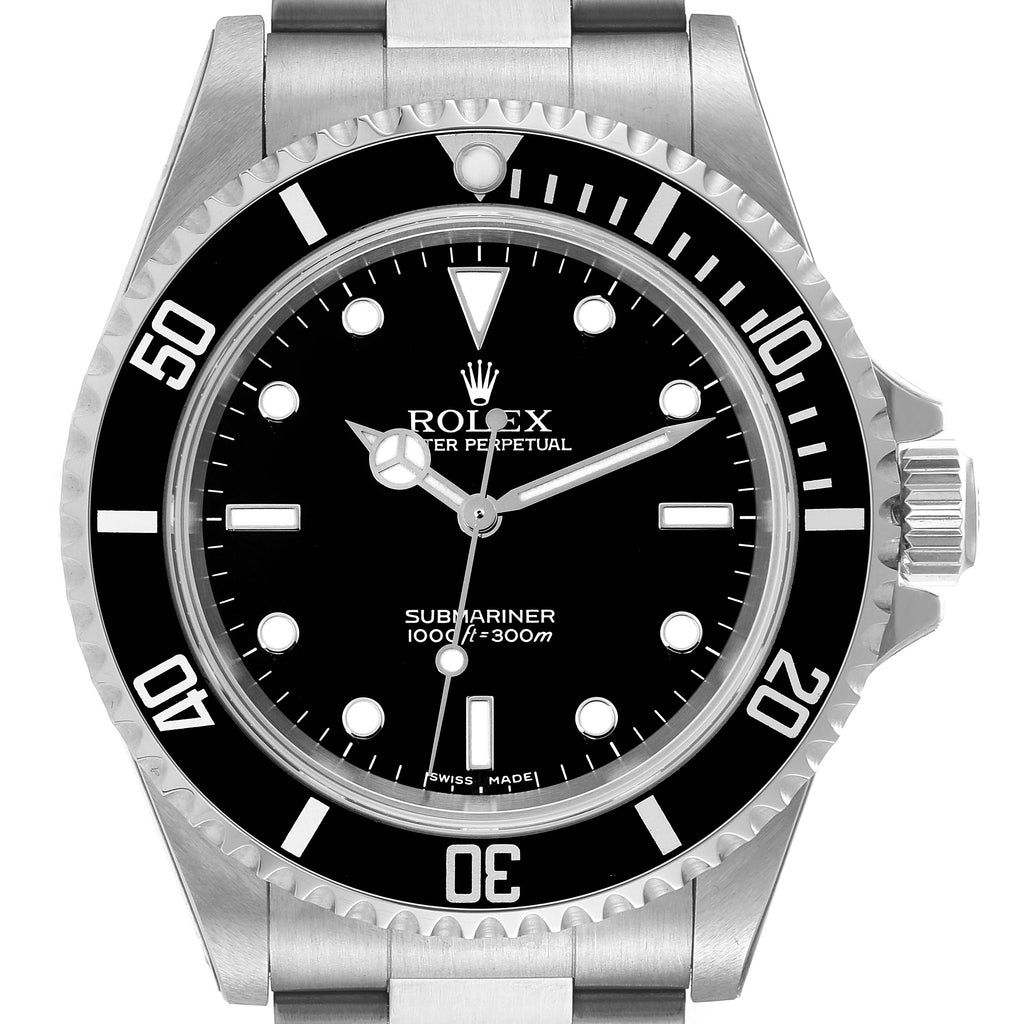 Rolex Submariner No Date 40mm 4 Liner Steel Mens Watch 14060 Unworn