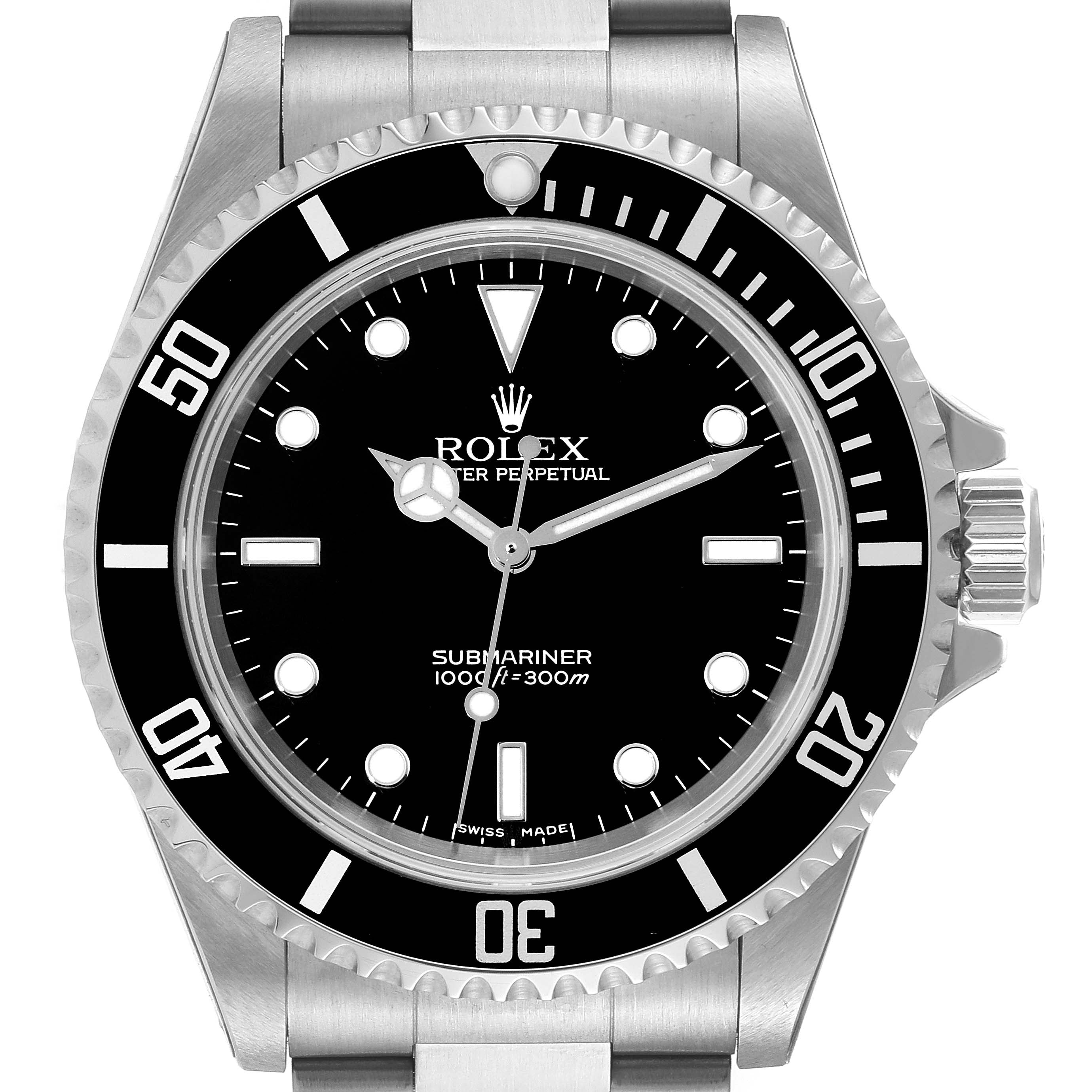 Rolex Submariner No Date 40mm 4 Liner Steel Mens Watch 14060 Unworn